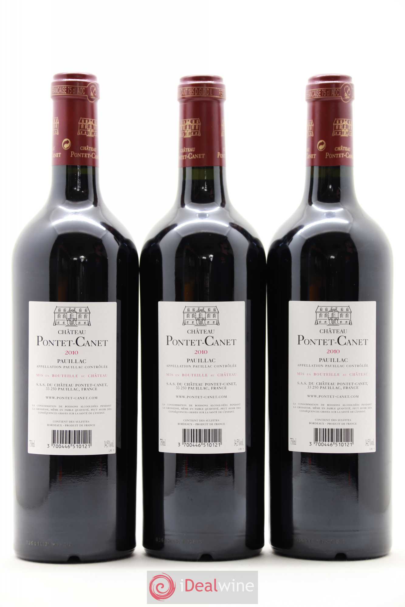 Château Pontet Canet 5ème Grand Cru Classé 2010 - Lot de 12 bouteilles - 8