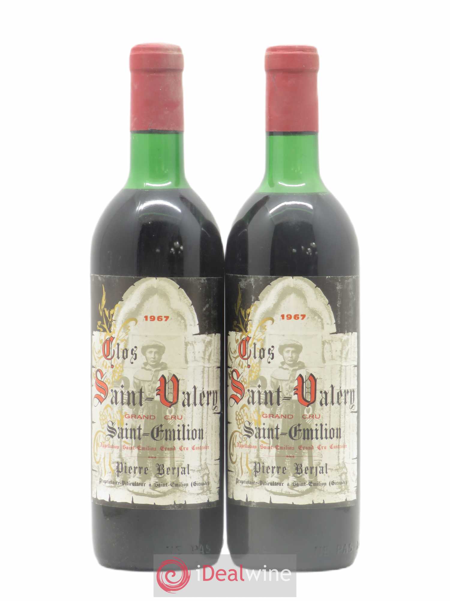 Saint-Émilion Grand Cru Clos Saint Valery 1967 - Lot de 2 bouteilles - 0