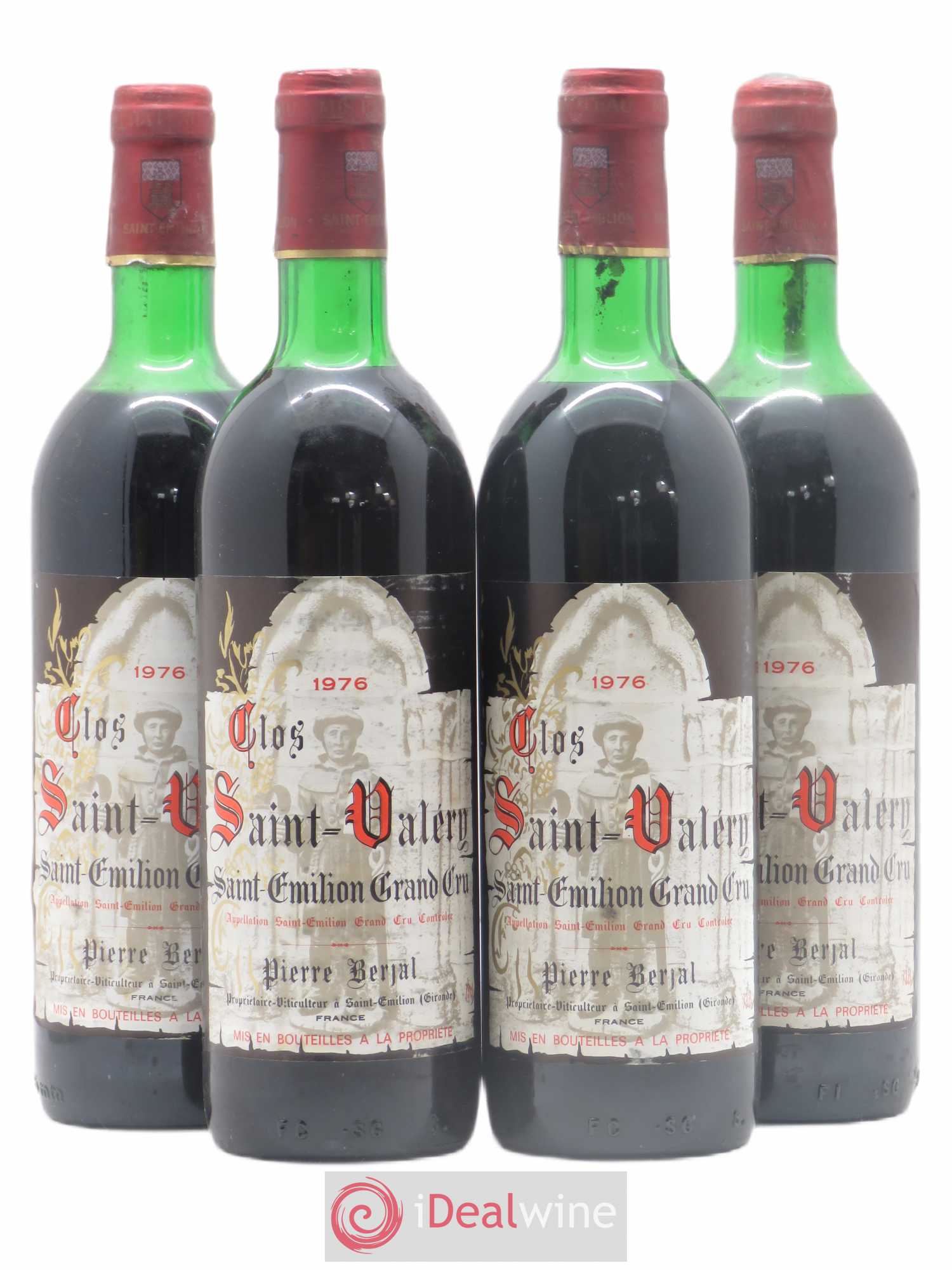 Saint-Émilion Grand Cru Clos Saint Valery 1976 - Lot de 4 bouteilles - 0