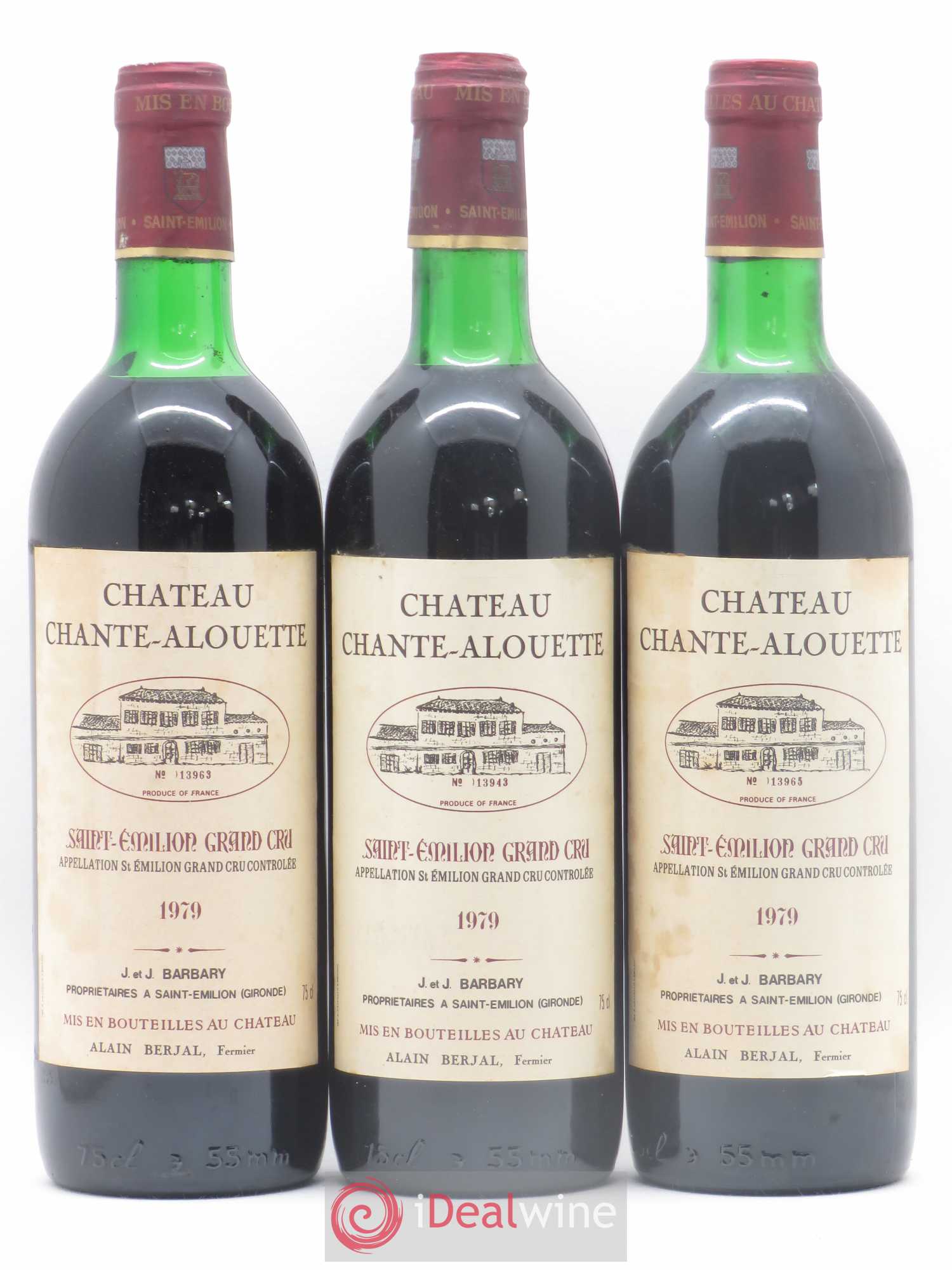 Saint-Émilion Grand Cru Château Chante Alouette 1979 - Lot de 6 bouteilles - 2