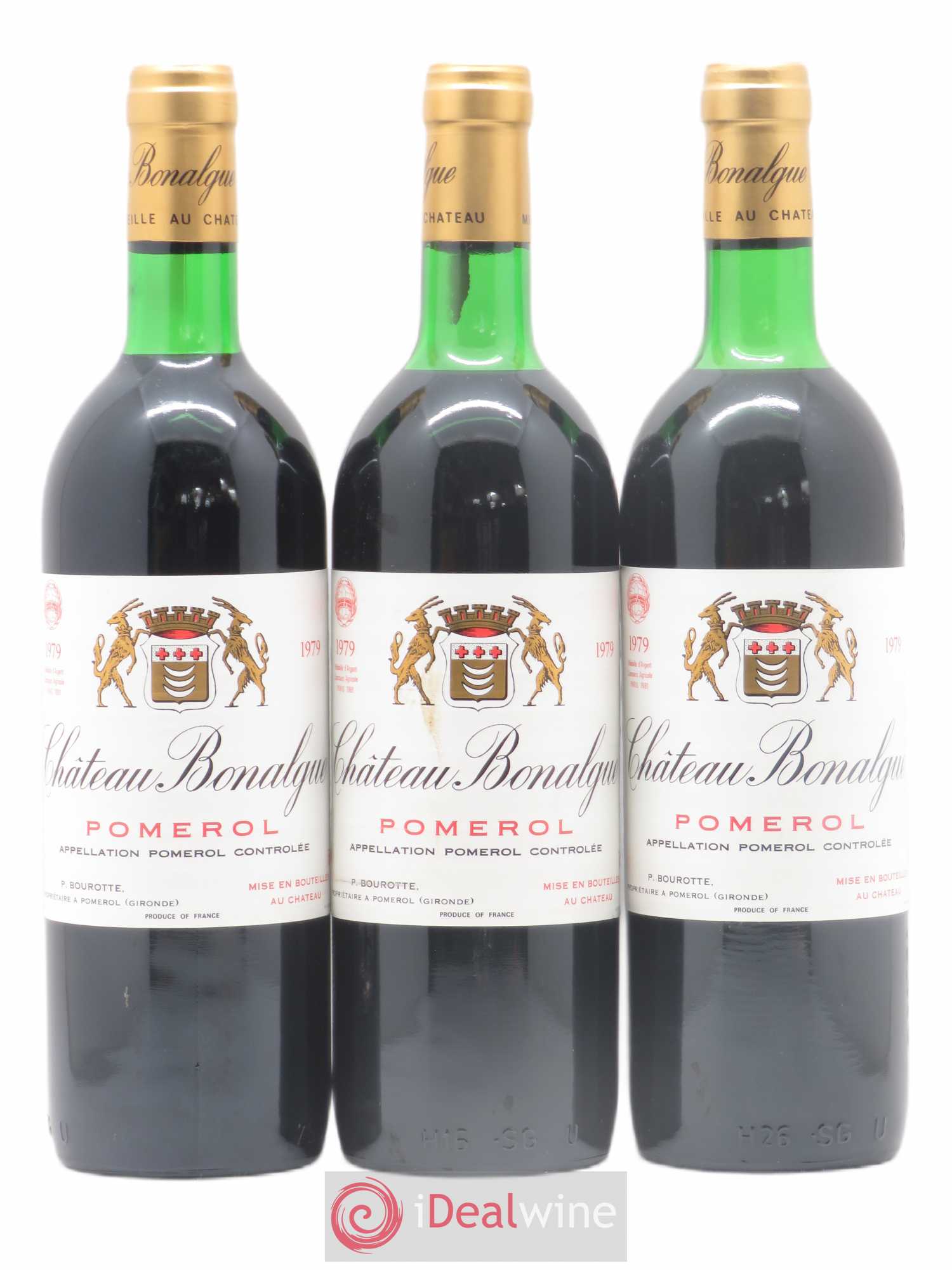 Château Bonalgue 1979 - Lot de 3 bouteilles - 0