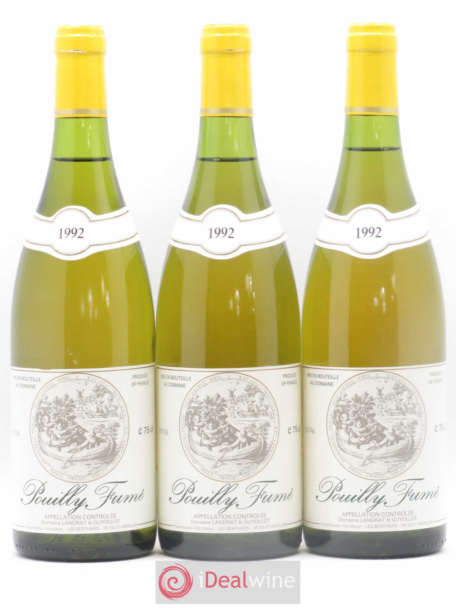 Pouilly-Fumé Domaine Landrat et Guyollot 1992 - Posten von 3 Flaschen - 0