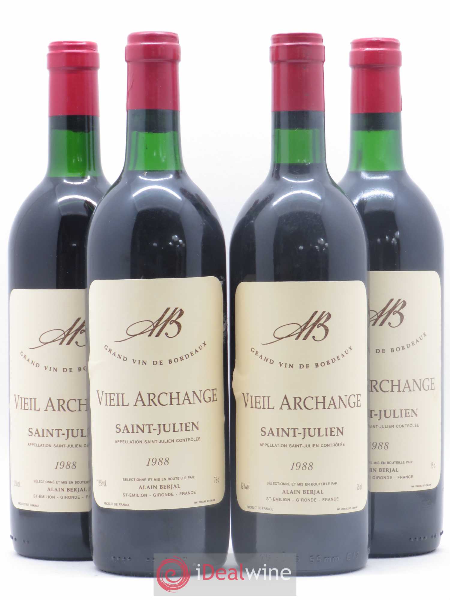 Saint-Julien Vieil Archange 1988 - Lot de 4 bouteilles - 0