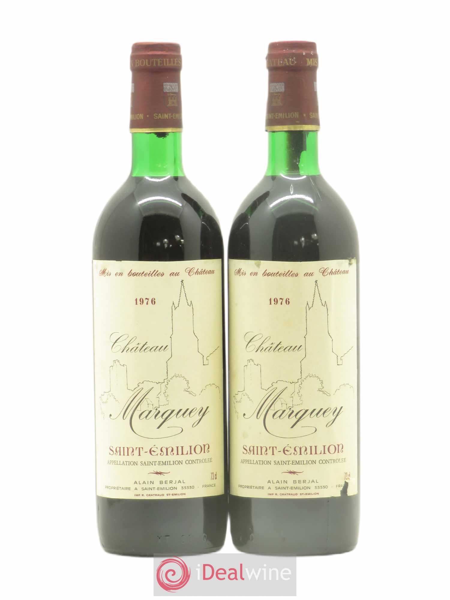 Saint-Émilion Grand Cru Château Marquey 1976 - Posten von 2 Flaschen - 0