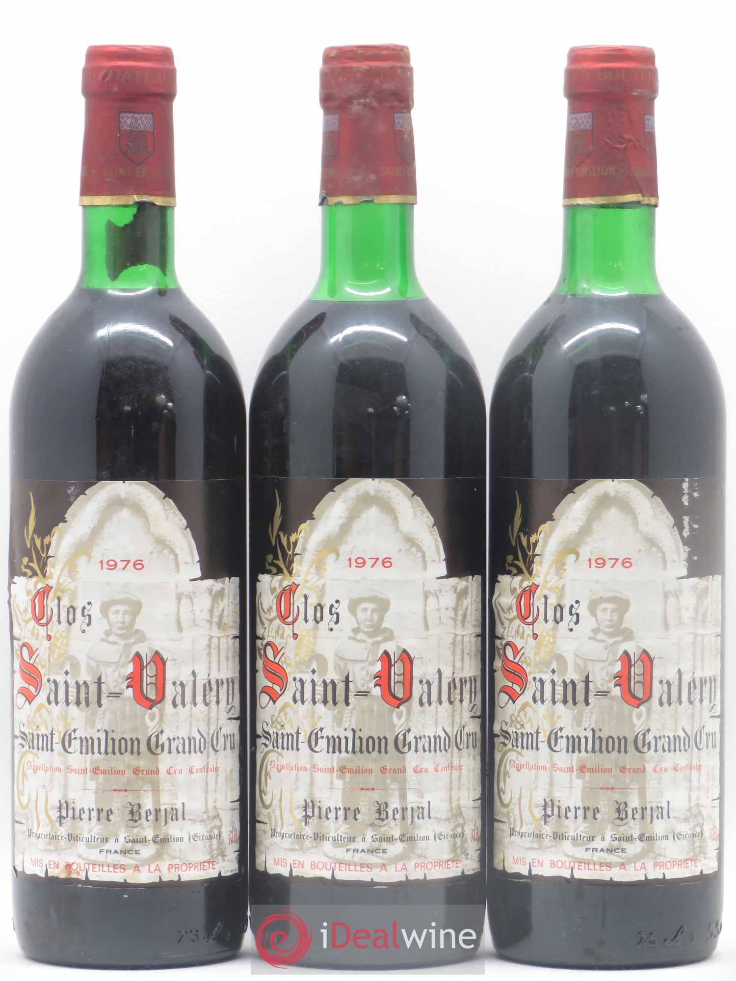 Saint-Émilion Grand Cru Clos Saint Valery 1976 - Lot de 6 bouteilles - 1