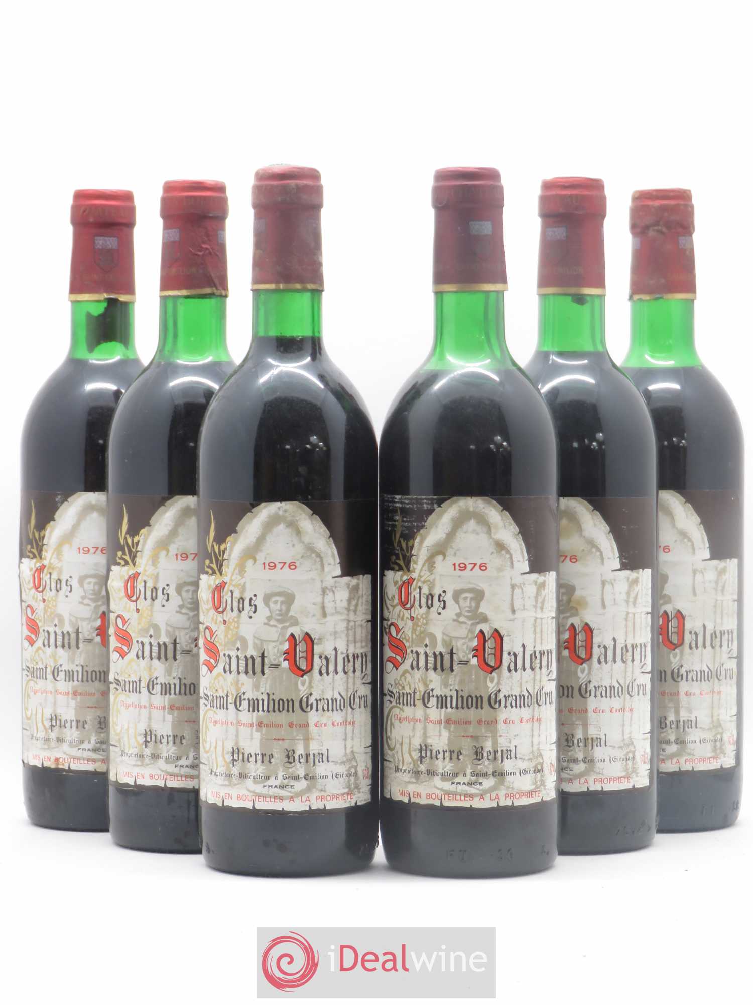 Saint-Émilion Grand Cru Clos Saint Valery 1976 - Lot de 6 bouteilles - 0