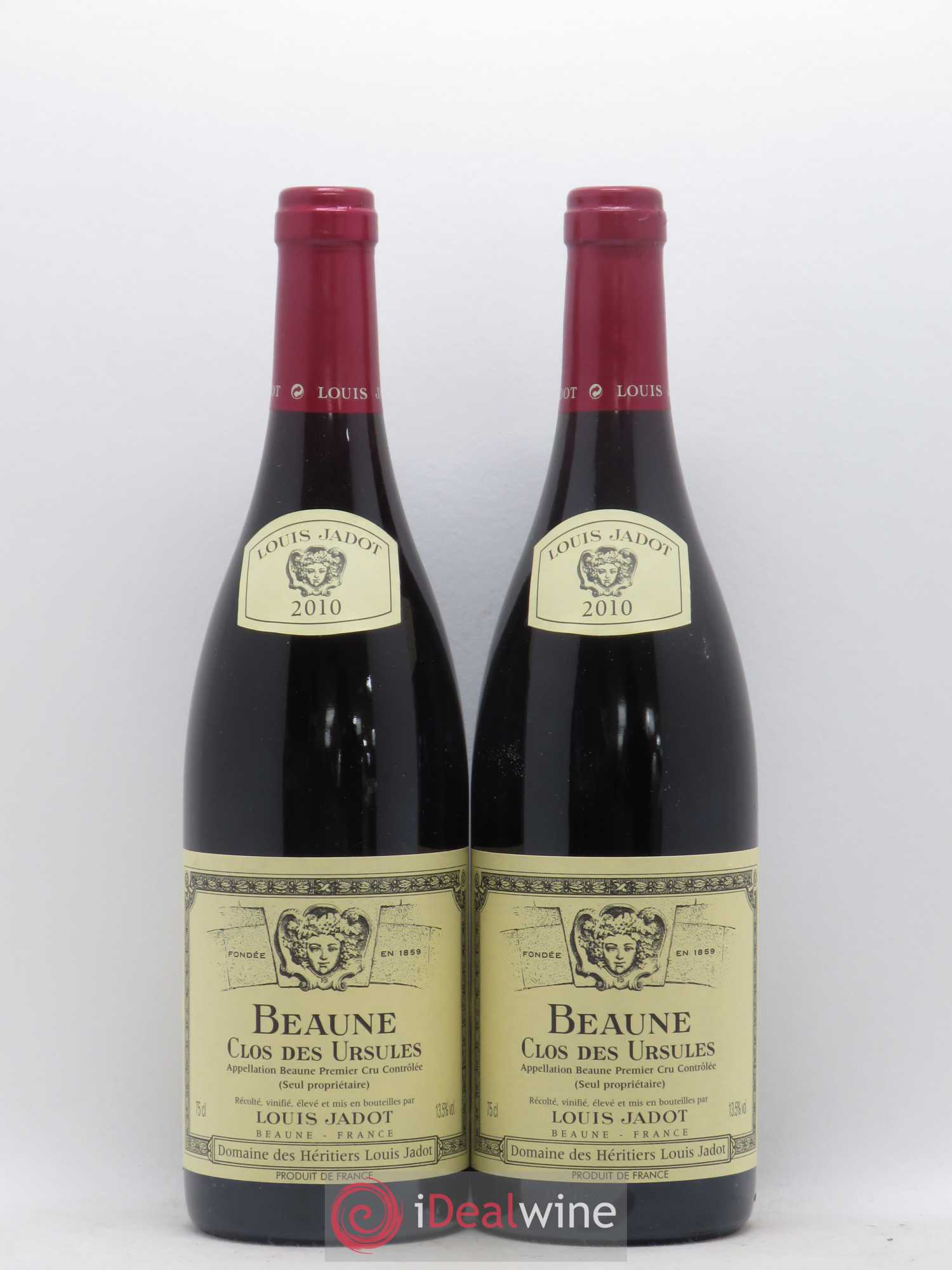 Beaune 1er Cru Clos des Ursules Maison Louis Jadot 2010 - Lot de 2 bouteilles - 0