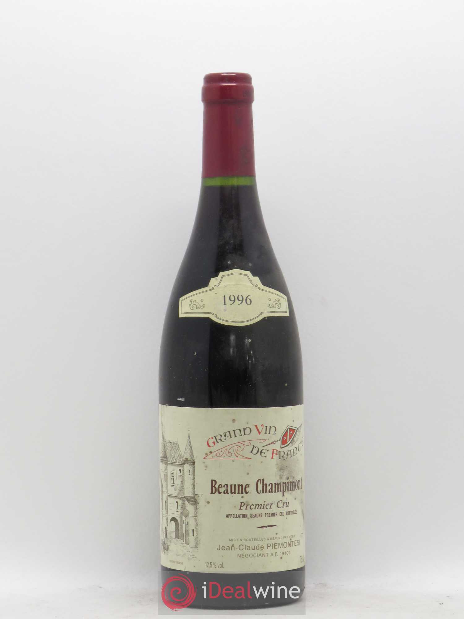 Beaune 1er Cru Champimont Jean-Claude Piemontesi 1996 - Posten von 1 Flasche - 0