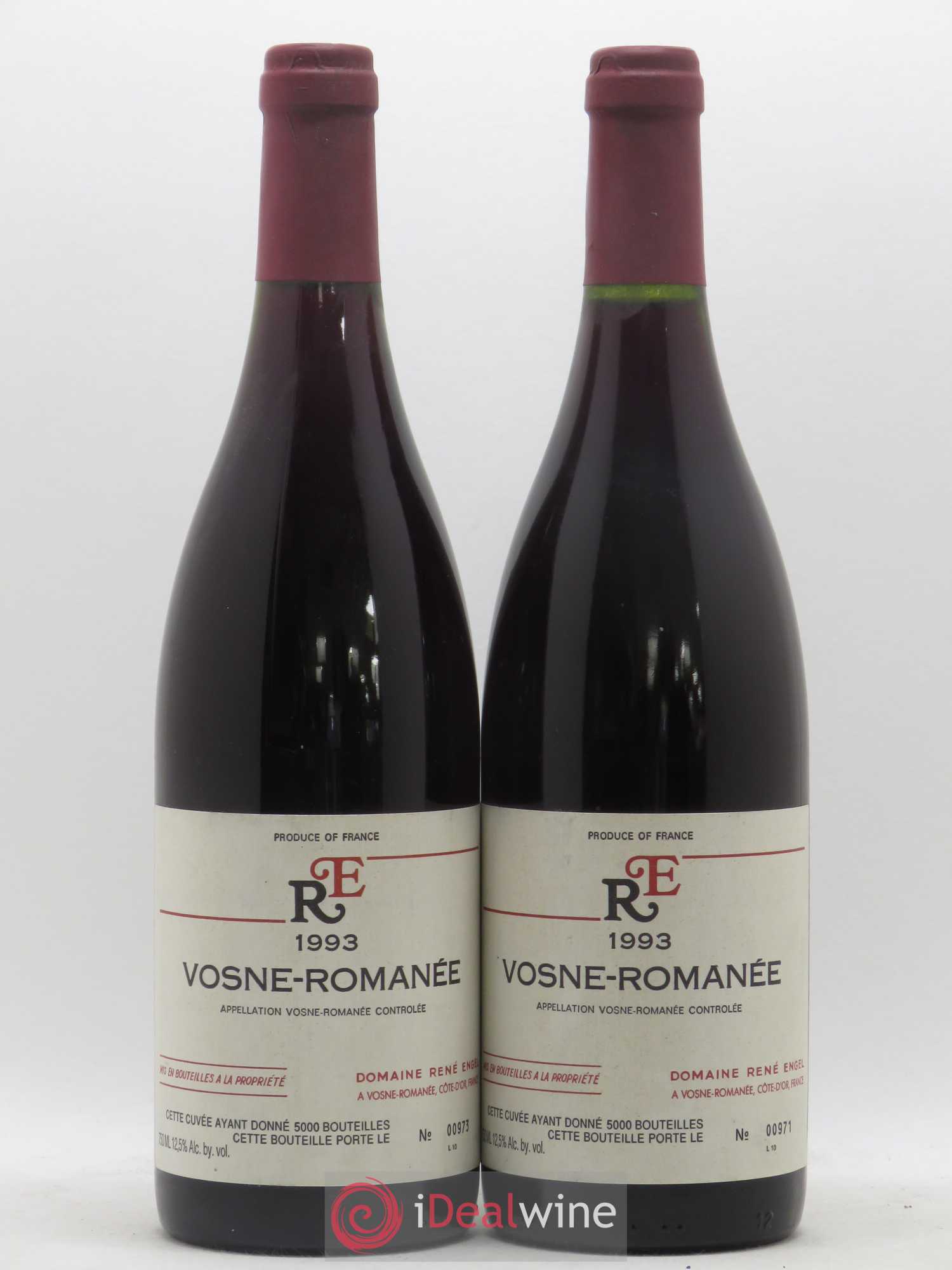 Vosne-Romanée Domaine René Engel - Domaine Eugénie 1993 - Lot de 2 bouteilles - 0