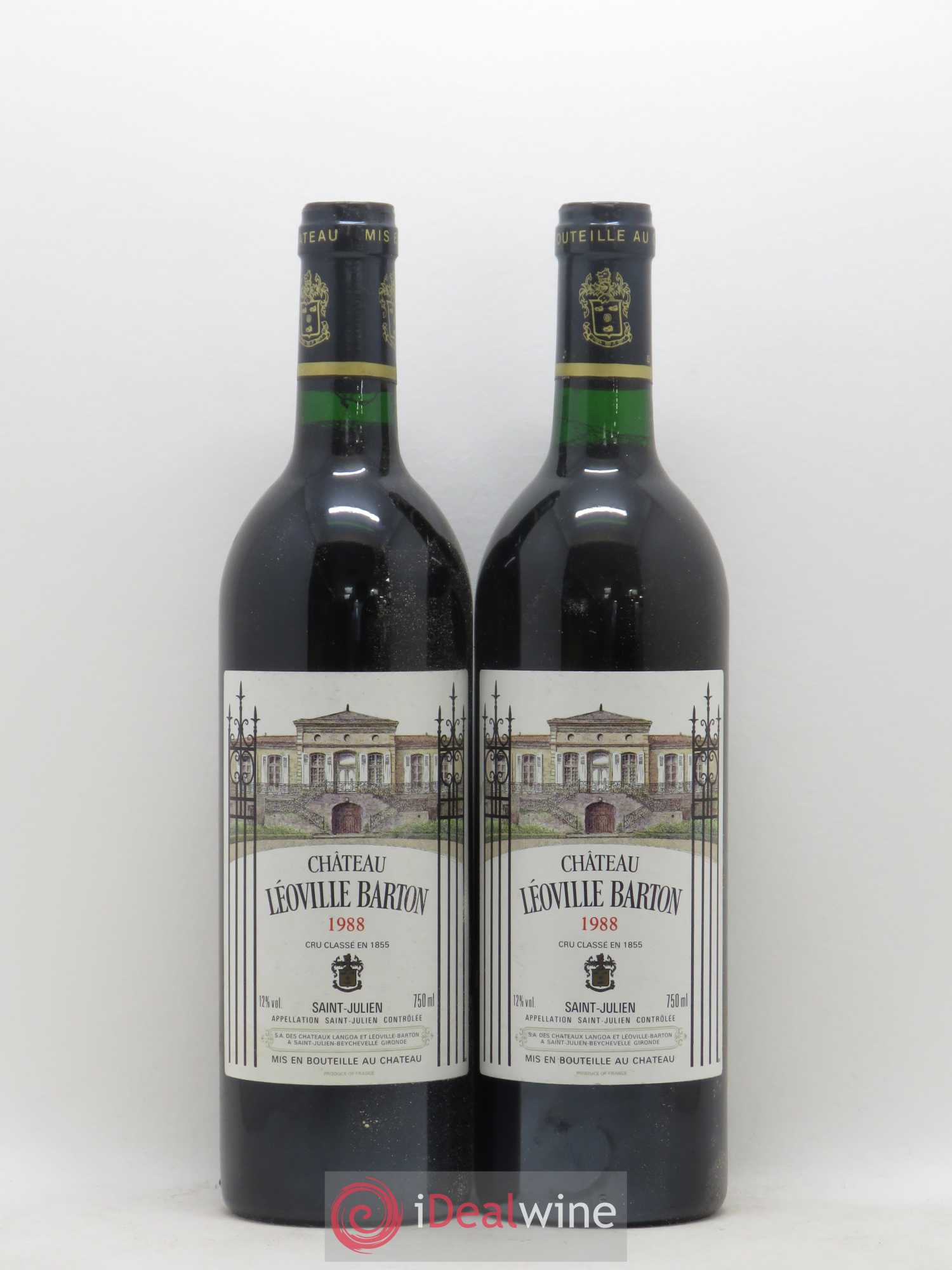 Château Léoville Barton 2ème Grand Cru Classé 1988 - Lot de 2 bouteilles - 0