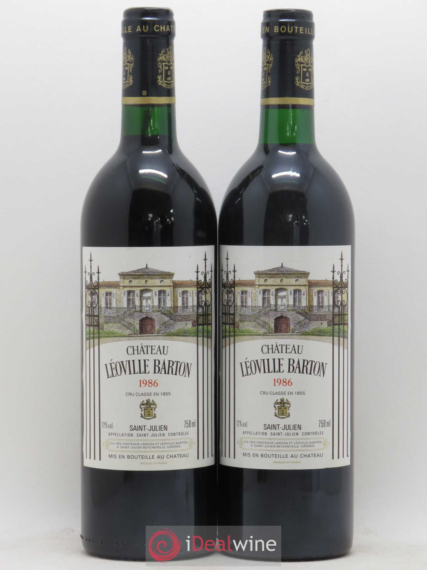 Château Léoville Barton 2ème Grand Cru Classé 1986 - Lot de 2 bouteilles - 0
