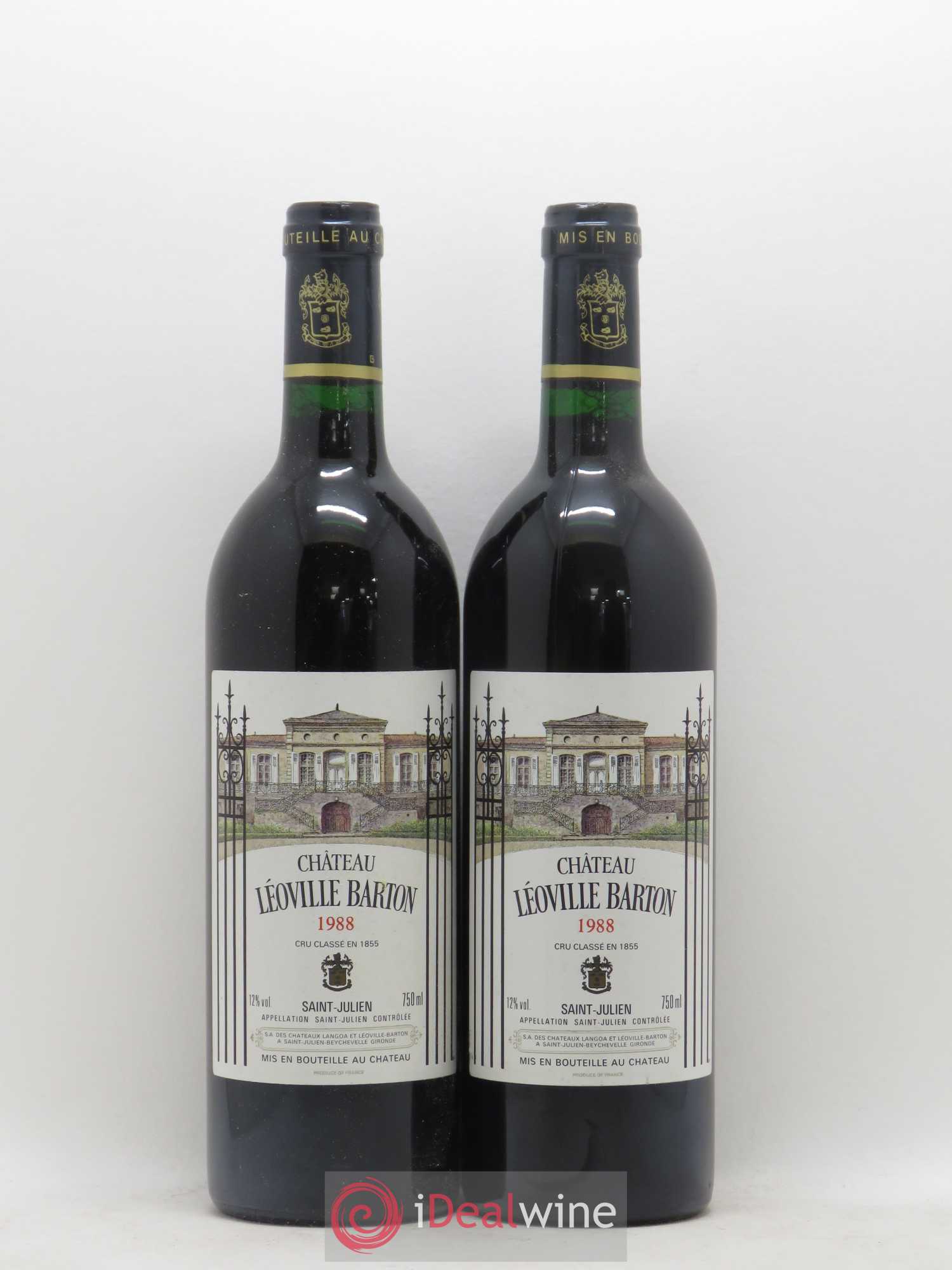 Château Léoville Barton 2ème Grand Cru Classé 1988 - Lot de 2 bouteilles - 0