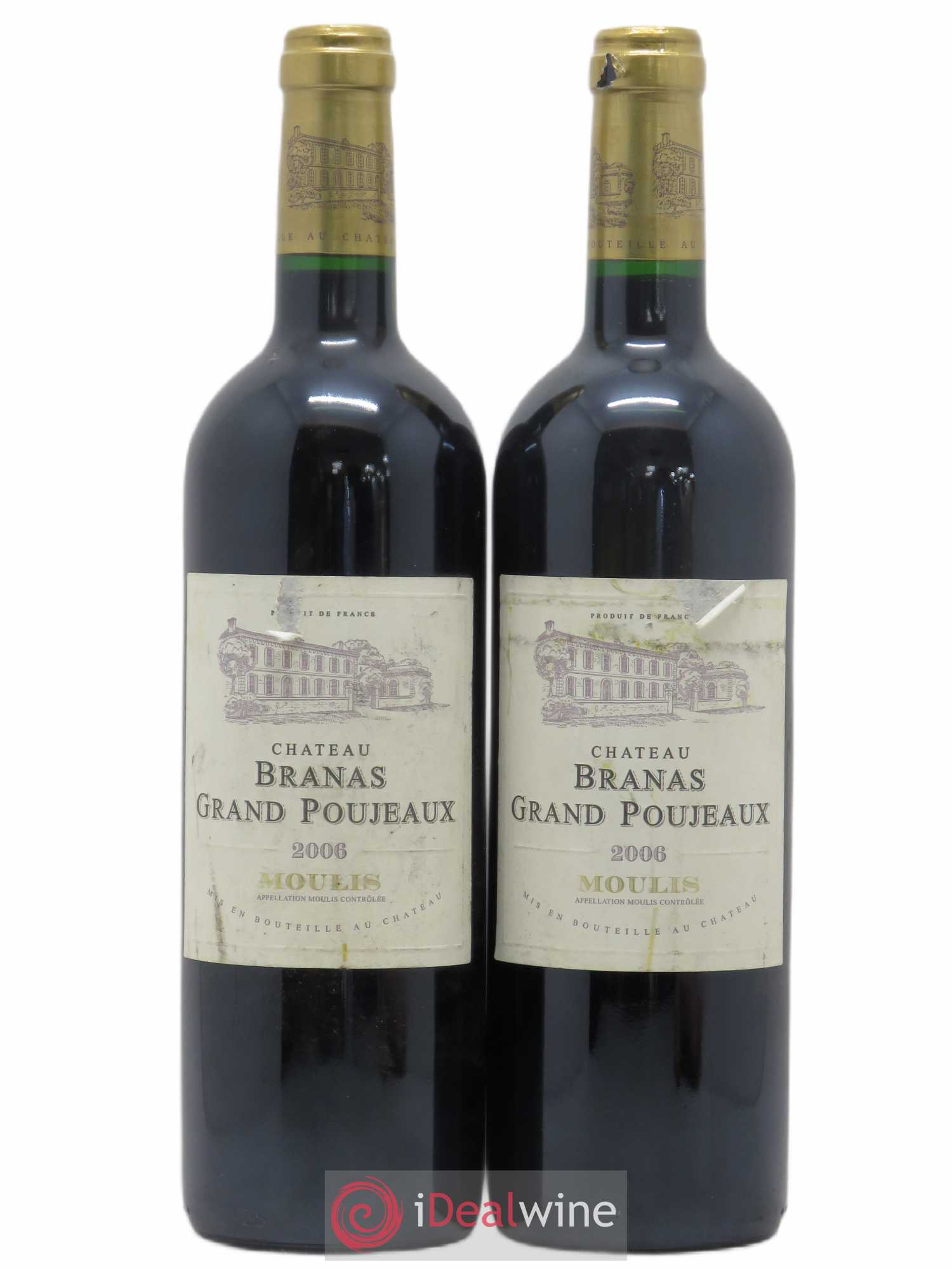 Château Branas Grand Poujeaux Cru Bourgeois 2006 - Lot de 2 bouteilles - 0