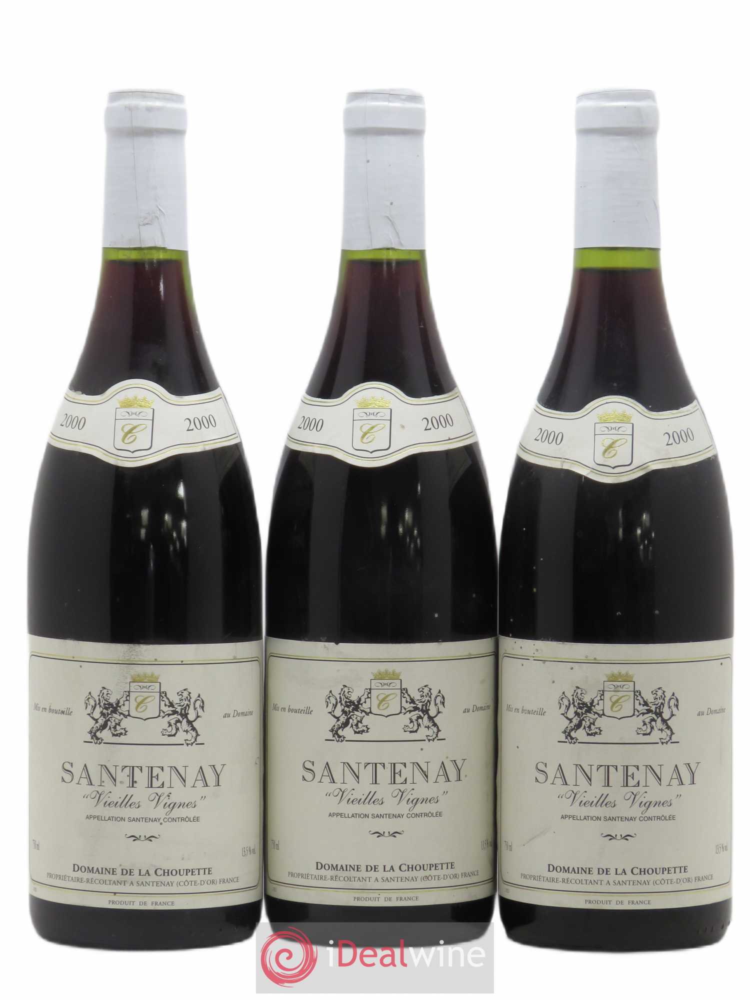 Santenay Vieilles vignes Domaine de la Choupette 2000 - Posten von 3 Flaschen - 0