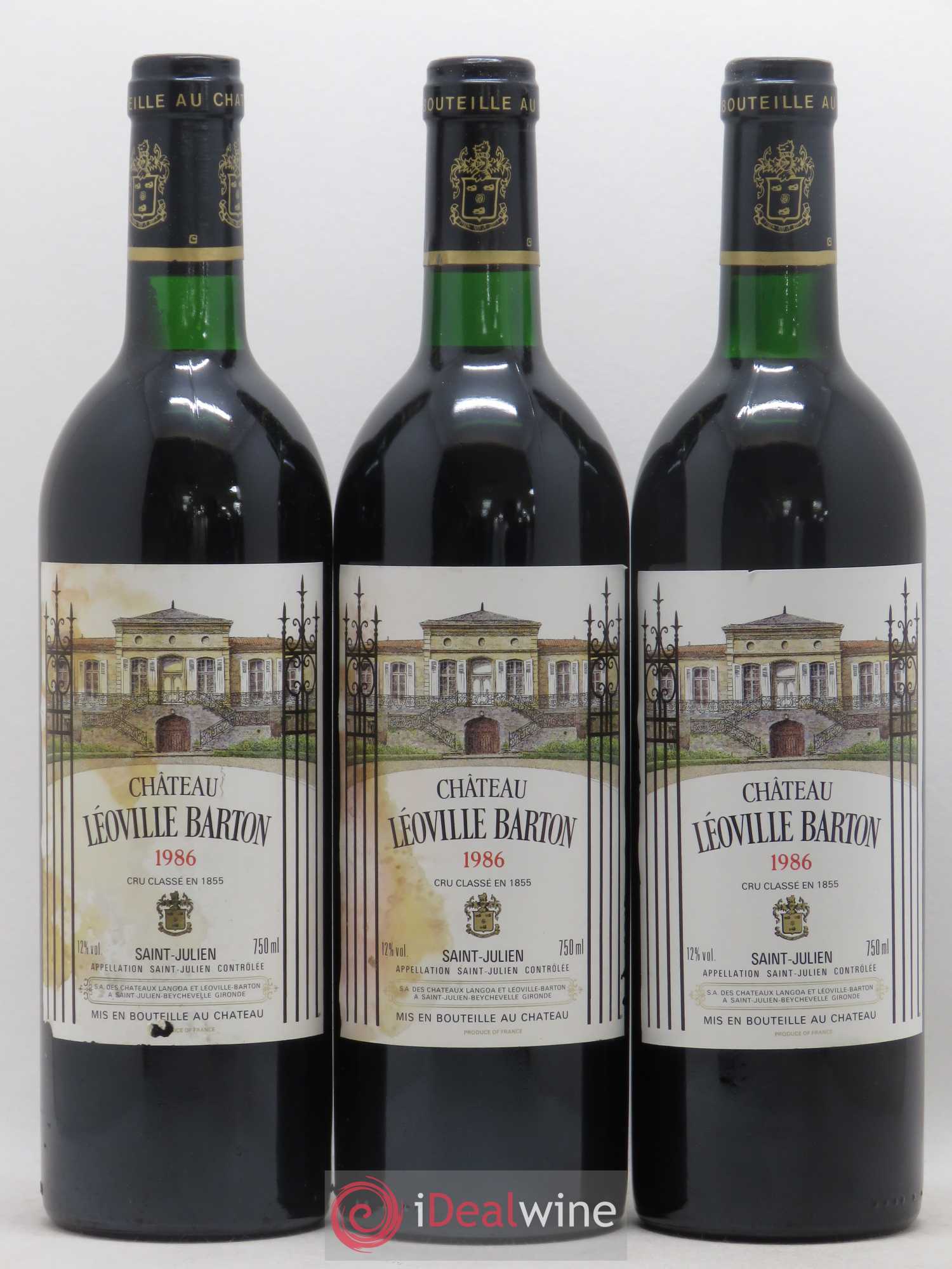 Château Léoville Barton 2ème Grand Cru Classé 1986 - Lot de 12 bouteilles - 4