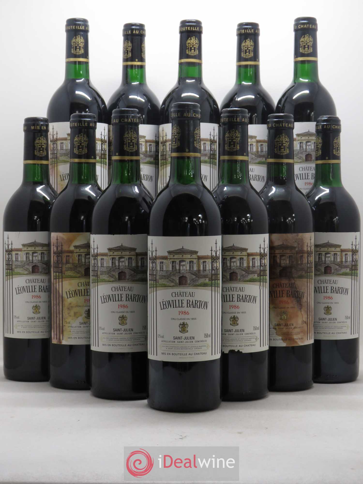 Château Léoville Barton 2ème Grand Cru Classé 1986 - Lot de 12 bouteilles - 0