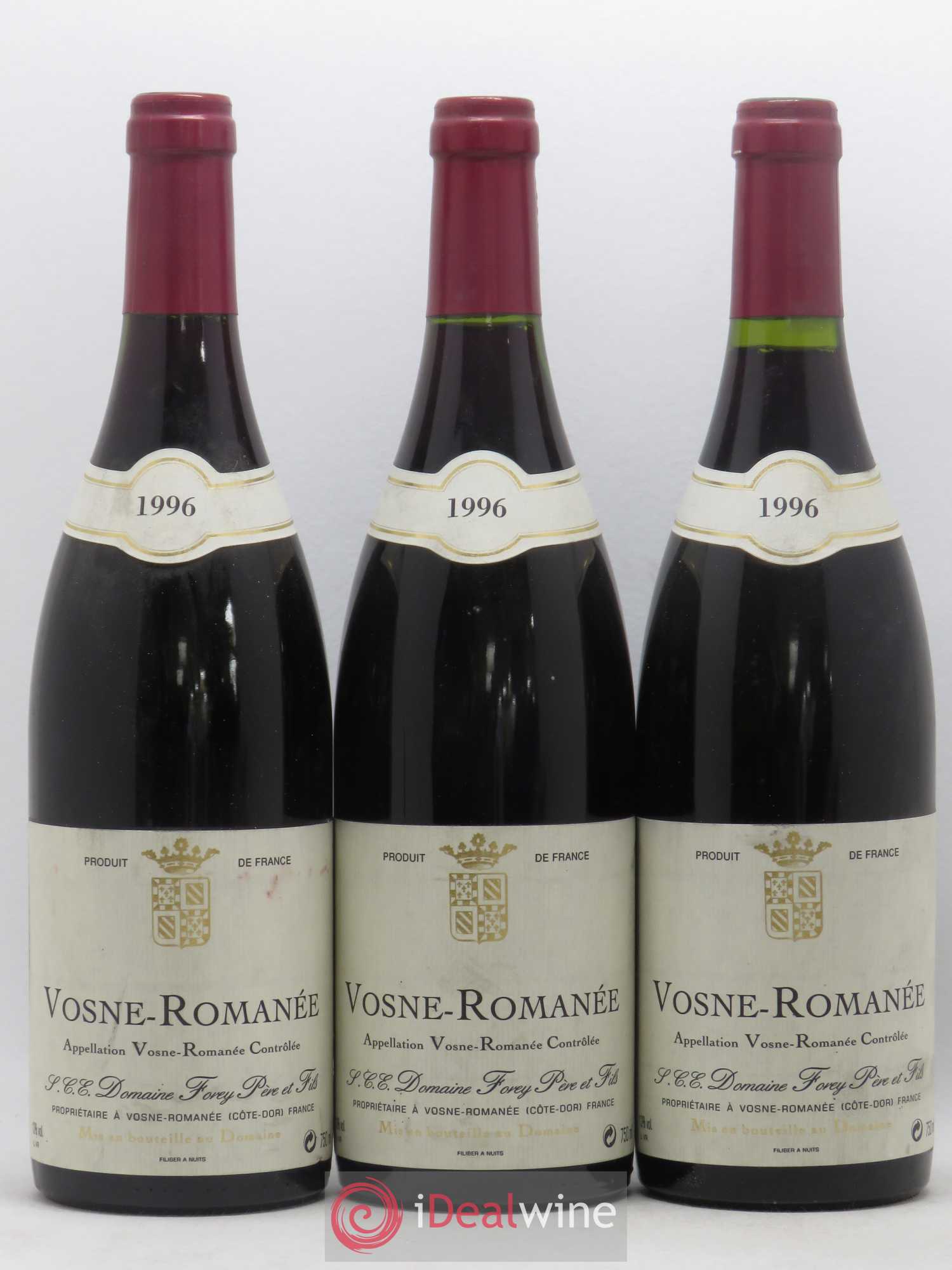 Vosne-Romanée Domaine Forey 1996 - Posten von 3 Flaschen - 0