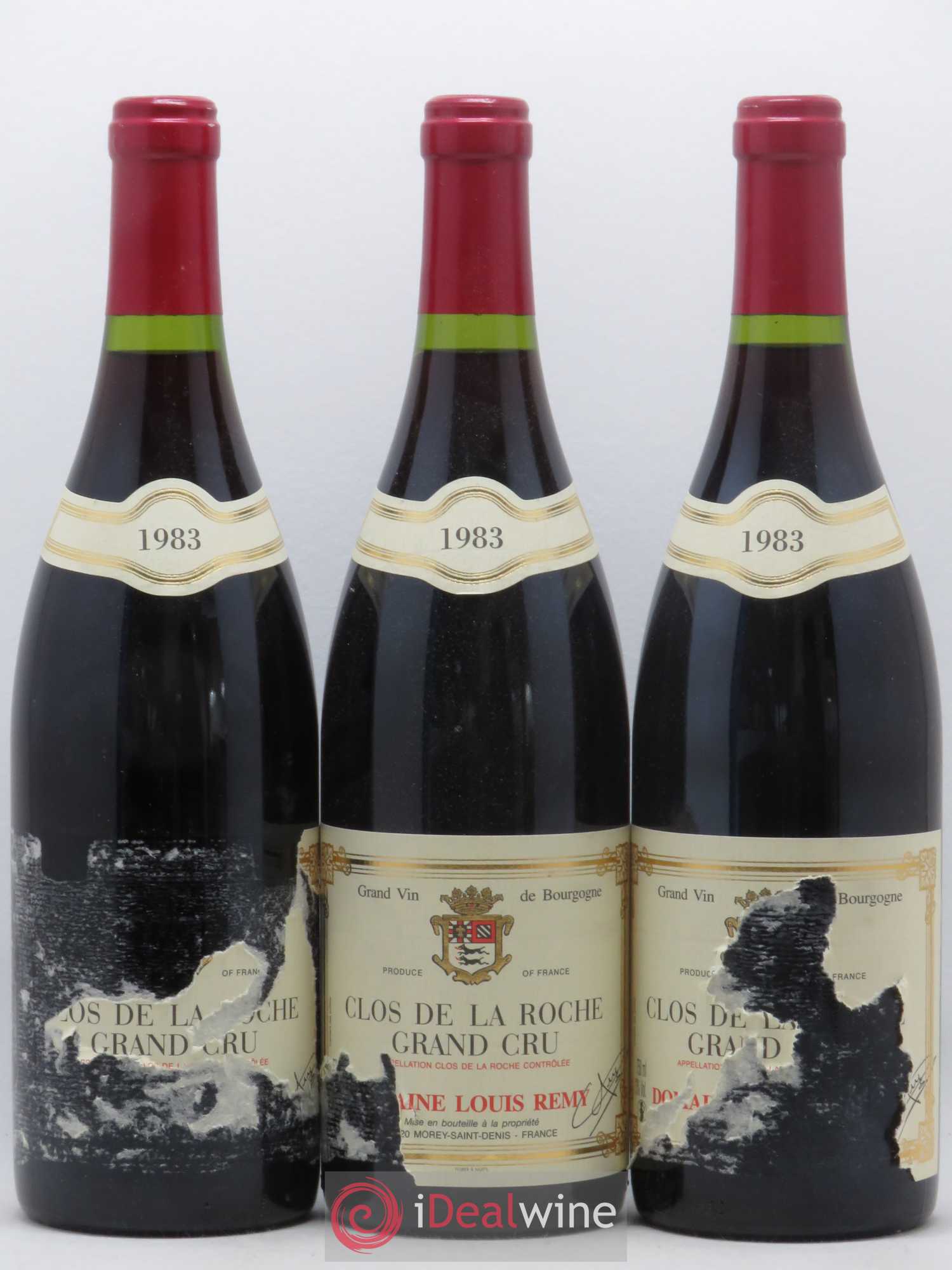 Clos de la Roche Grand Cru Louis Remy - Chantal Remy (Domaine) 1983 - Lot of 3 bottles - 0