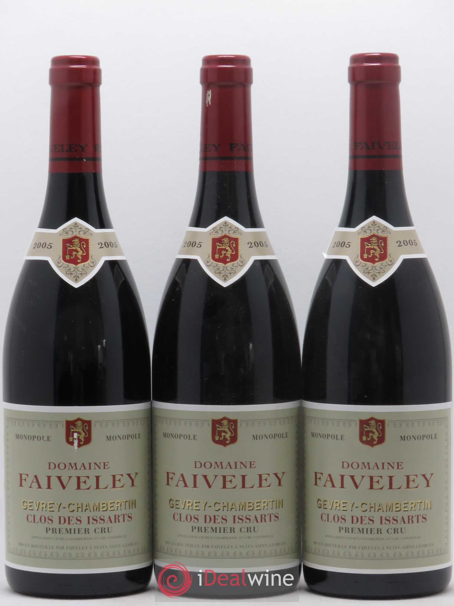 Gevrey-Chambertin 1er Cru Clos des Issarts Faiveley 2005 - Lot de 3 bouteilles - 0