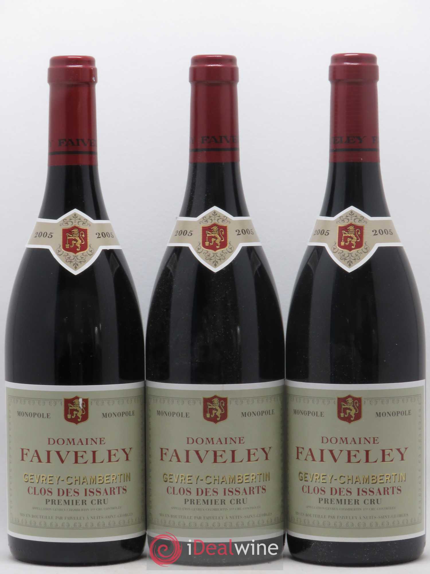 Gevrey-Chambertin 1er Cru Clos des Issarts Faiveley 2005 - Lot de 3 bouteilles - 0