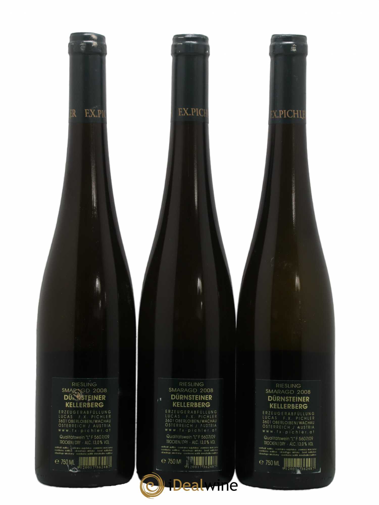 Autriche FX Pichler Durnsteiner Kellerberg Riesling Smaragd 2008 - Lot of 3 bottles - 1