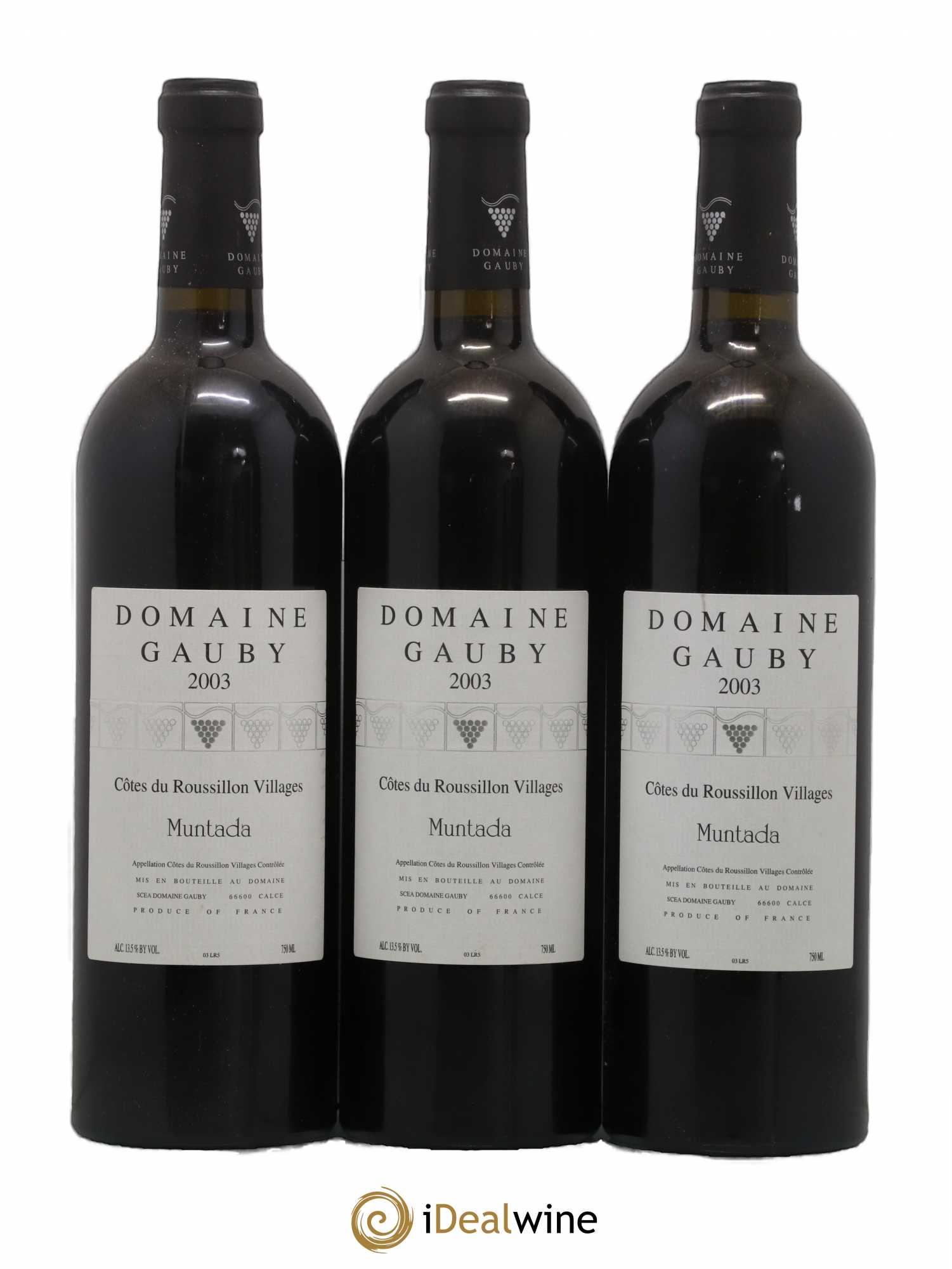 Côtes Catalanes (anciennement Côtes du Roussillon Villages) La Muntada Gauby (Domaine) 2003 - Lot de 3 bouteilles - 0