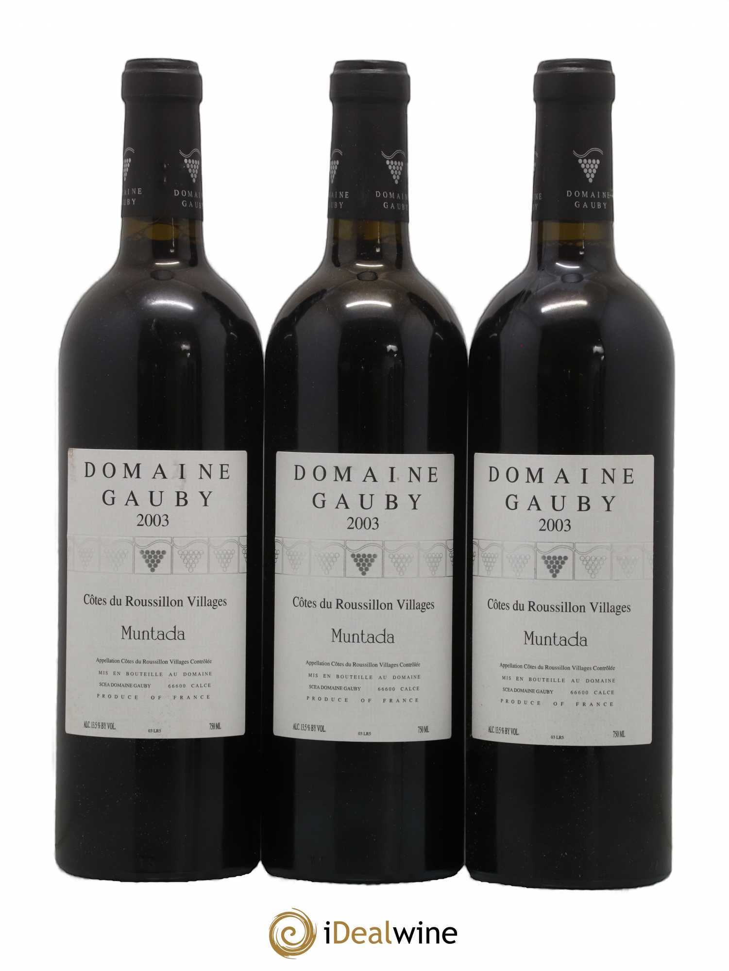 Côtes Catalanes (anciennement Côtes du Roussillon Villages) La Muntada Gauby (Domaine) 2003 - Lot de 3 bouteilles - 0