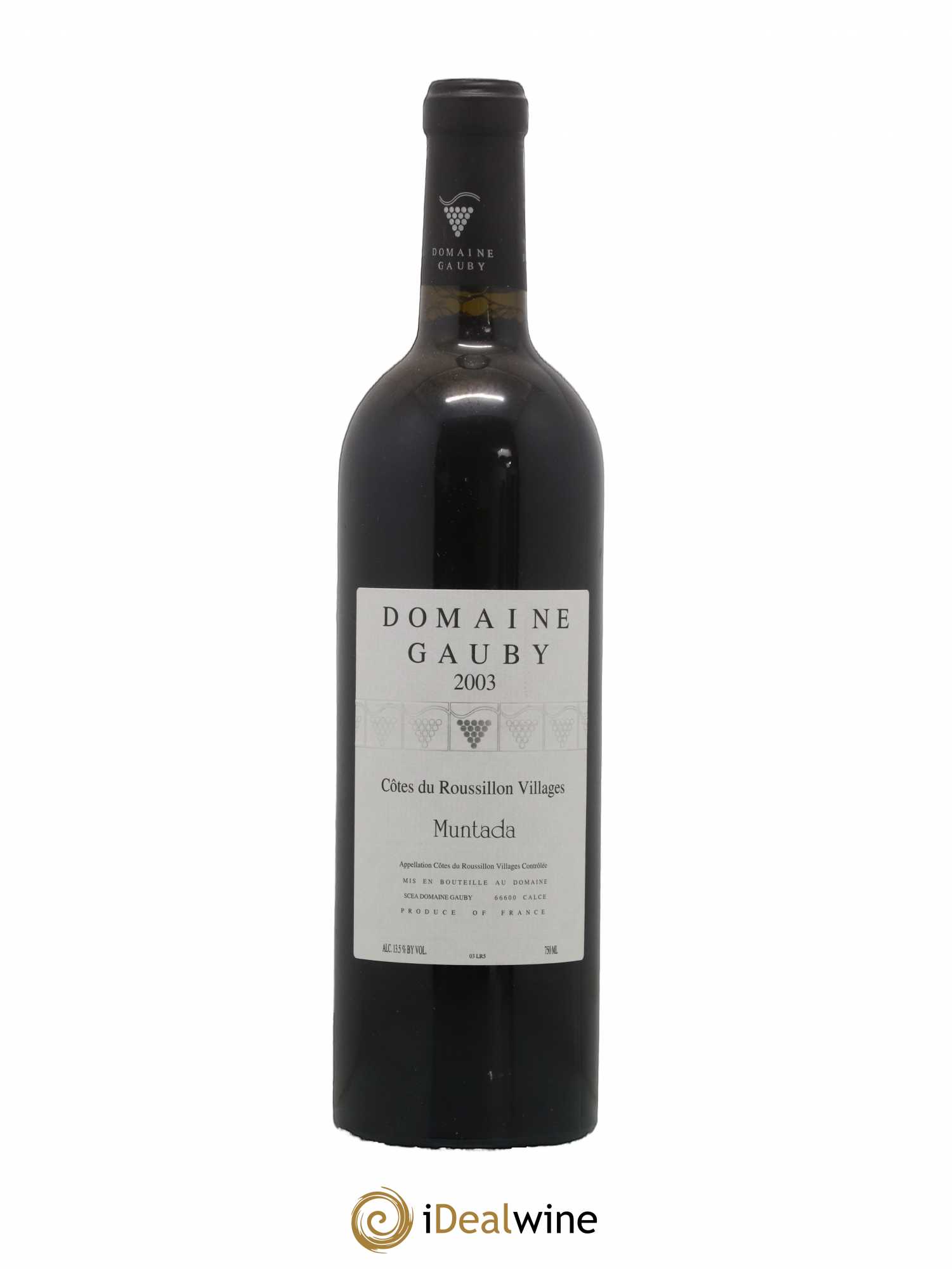 Côtes Catalanes (anciennement Côtes du Roussillon Villages) La Muntada Gauby (Domaine) 2003 - Lot de 1 bouteille - 0