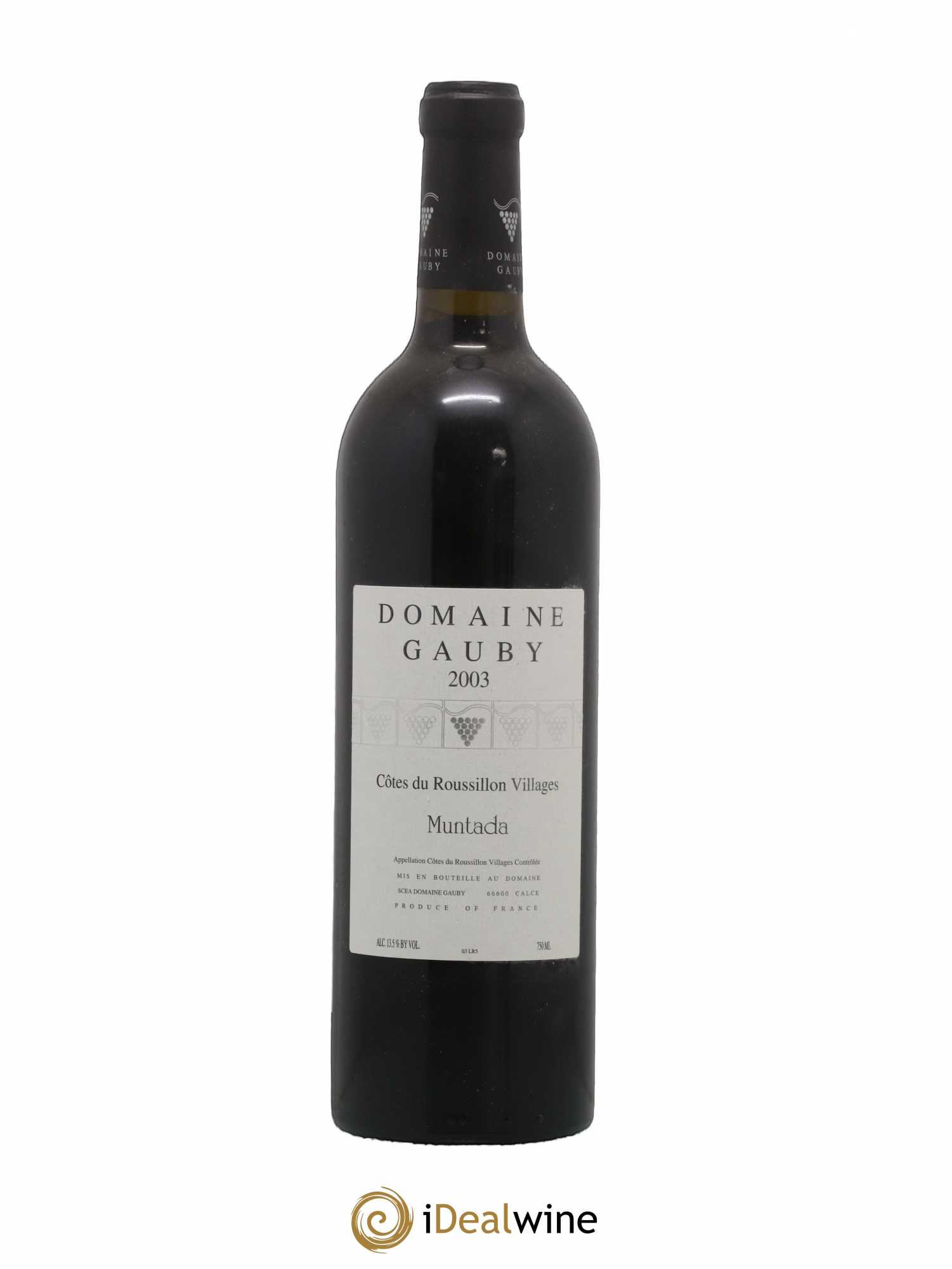 Côtes Catalanes (anciennement Côtes du Roussillon Villages) La Muntada Gauby (Domaine) 2003 - Lot de 1 bouteille - 0
