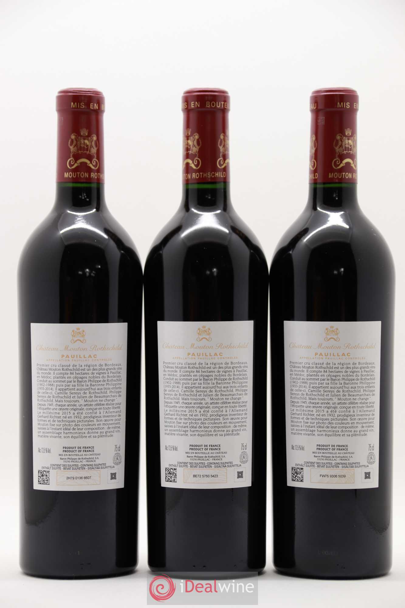 Château Mouton Rothschild 1er Grand Cru Classé 2015 - Lot de 6 bouteilles - 2