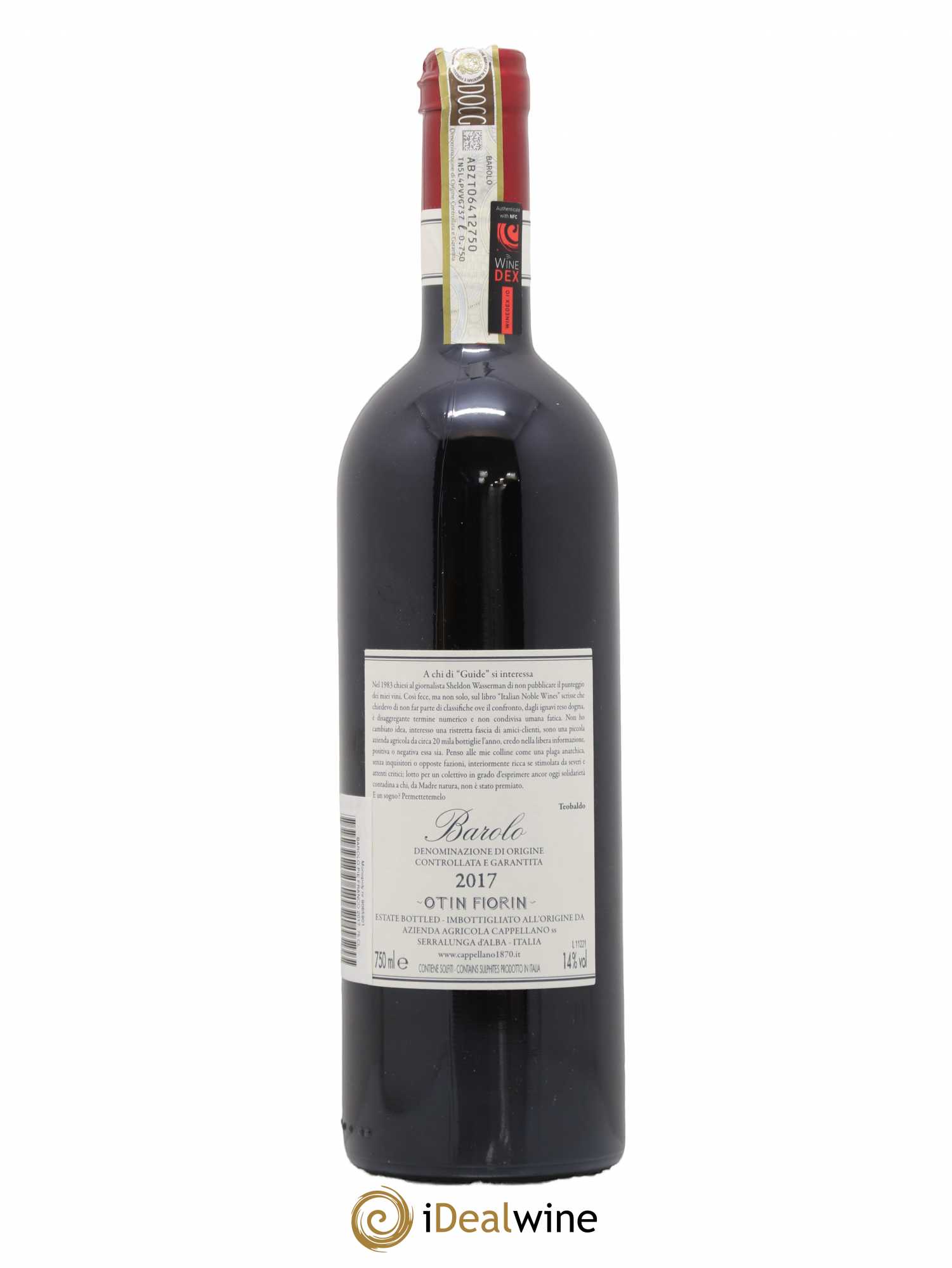Barolo DOCG Pie Franco Cappellano 2017 - Lot de 1 bouteille - 1