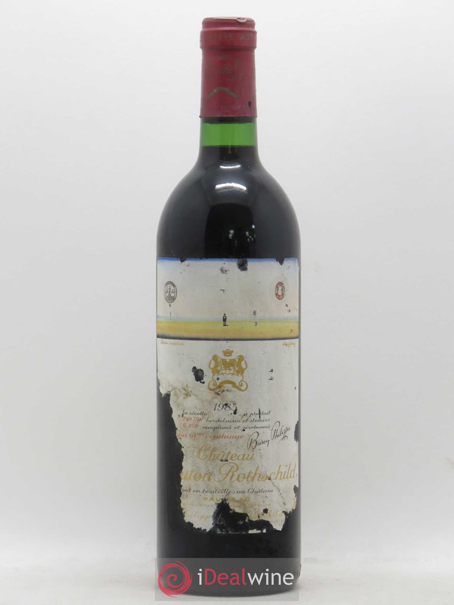 Château Mouton Rothschild 1er Grand Cru Classé 1983 - Lot de 1 bouteille - 0
