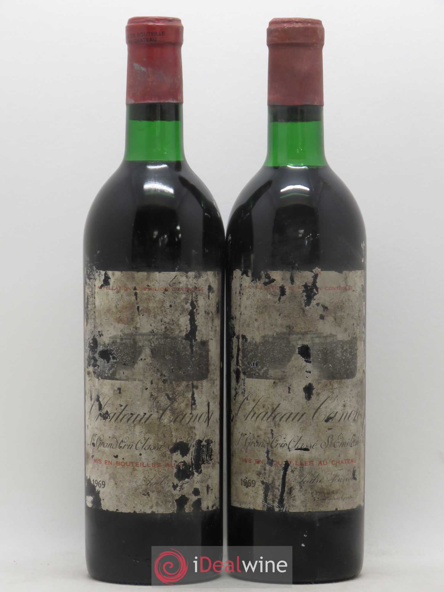 Château Canon 1er Grand Cru Classé B 1969 - Lot de 2 bouteilles - 0