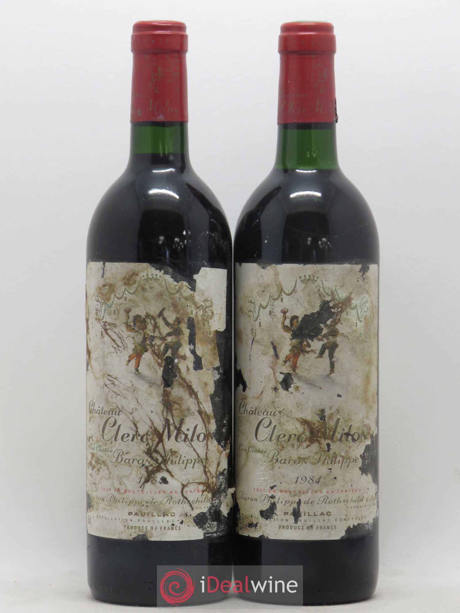 Château Clerc Milon 5ème Grand Cru Classé 1984 - Lot de 2 bouteilles - 0