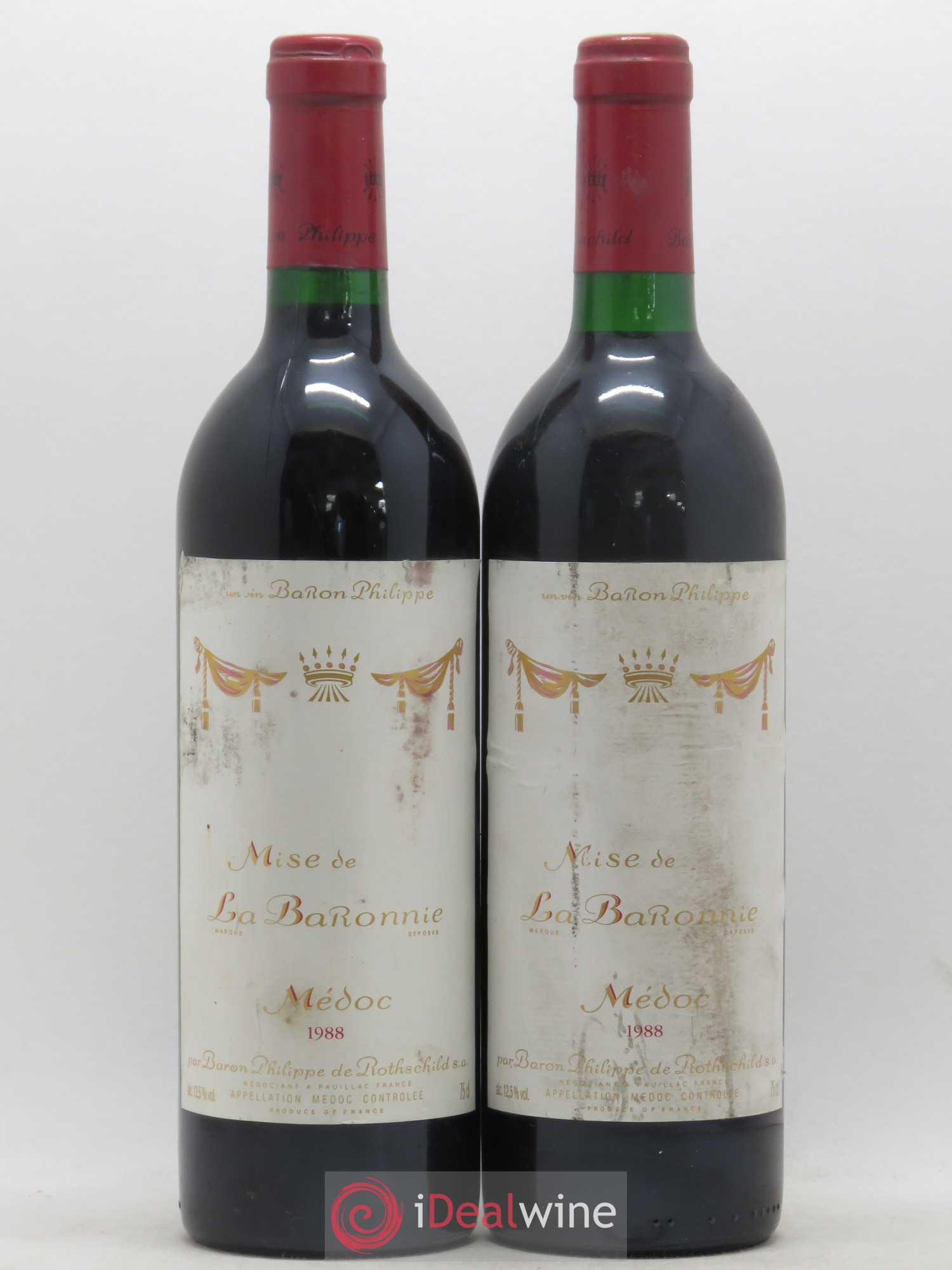 Médoc Mise de La Baronnie 1988 - Posten von 2 Flaschen - 0