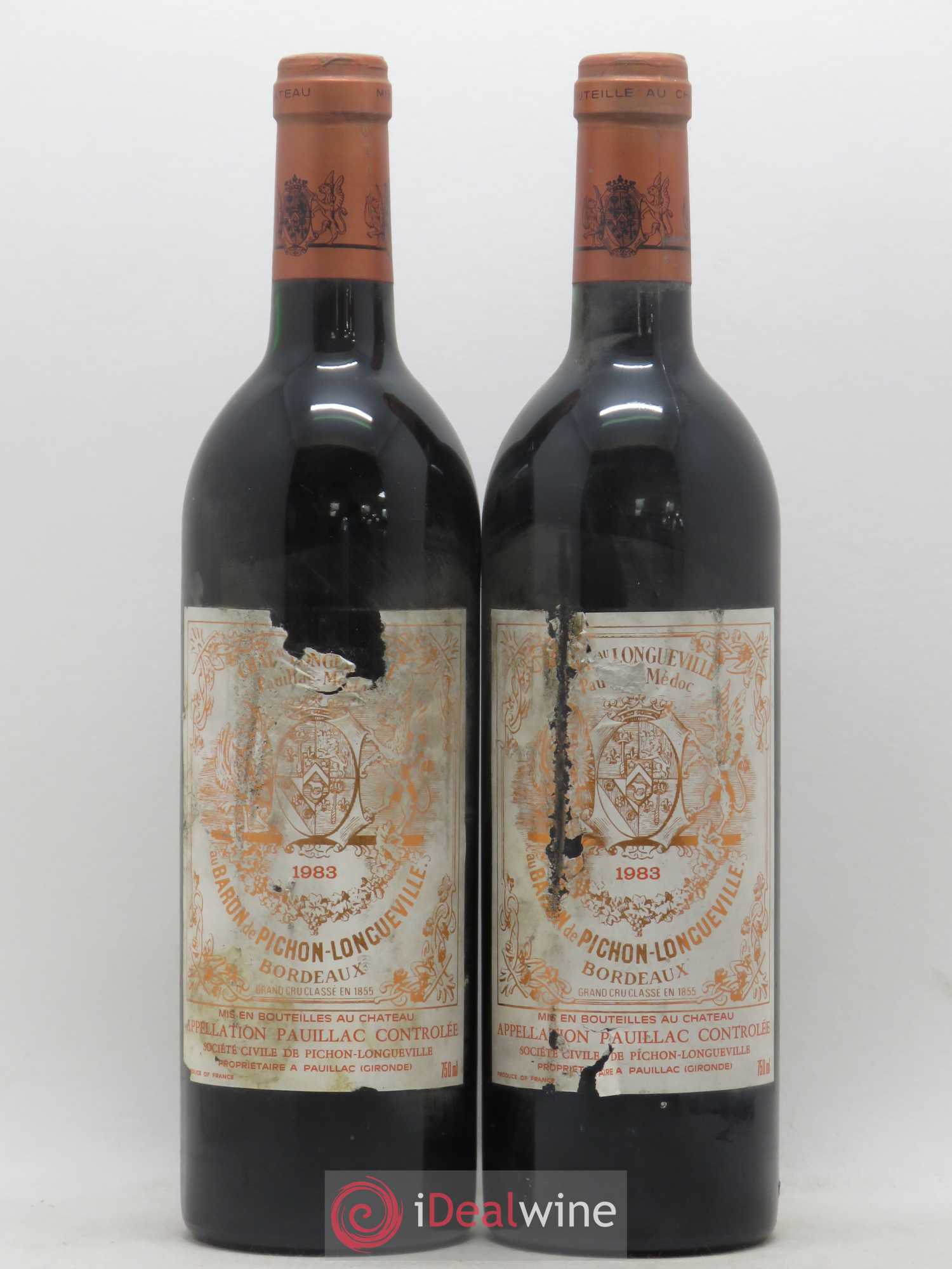 Pichon Longueville Baron 2ème Grand Cru Classé 1983 - Lot de 2 bouteilles - 0
