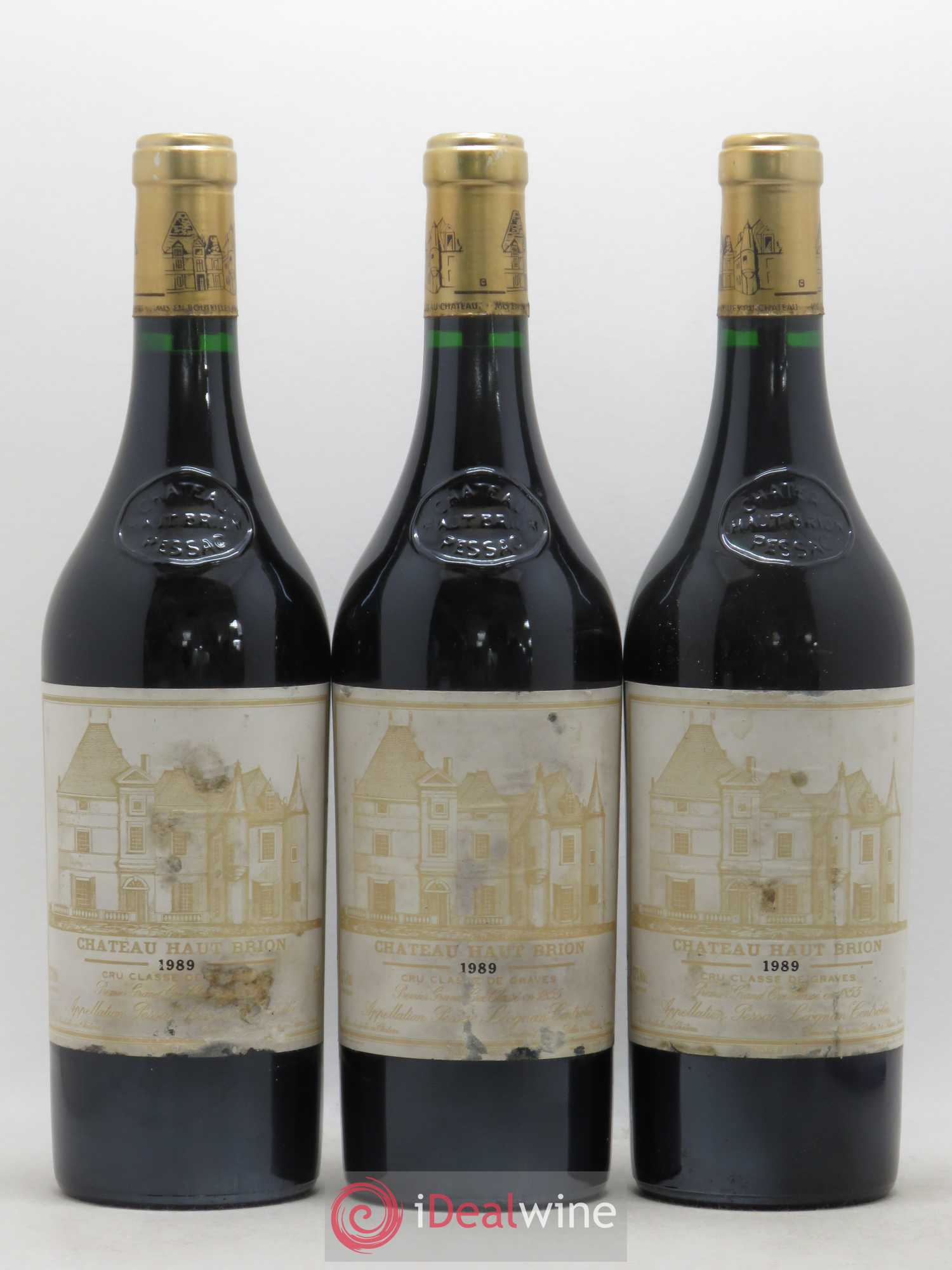 Château Haut Brion 1er Grand Cru Classé 1989 - Lot de 3 bouteilles - 0