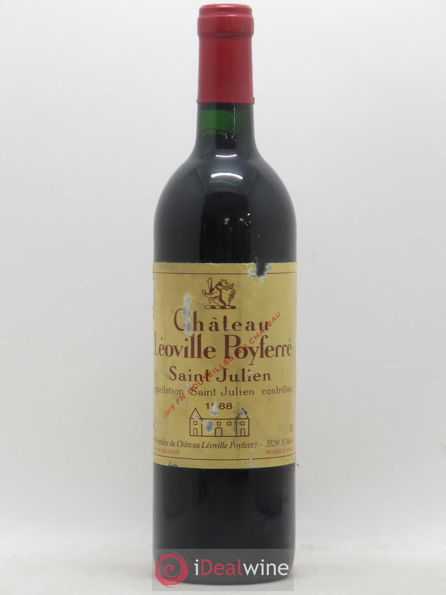 Château Léoville Poyferré 2ème Grand Cru Classé 1988 - Lot de 1 bouteille - 0