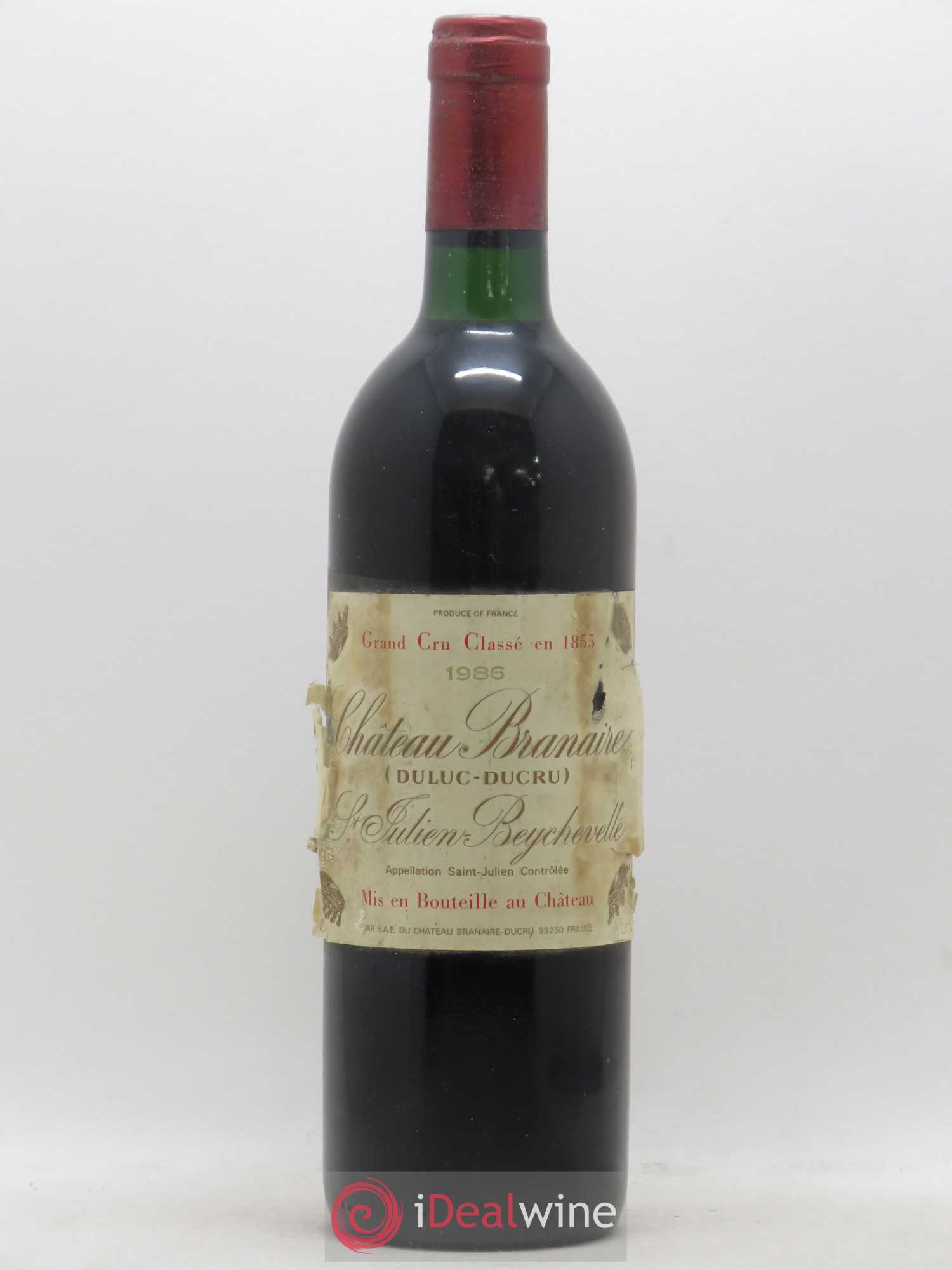 Château Branaire Ducru 4ème Grand Cru Classé 1986 - Lot de 1 bouteille - 0
