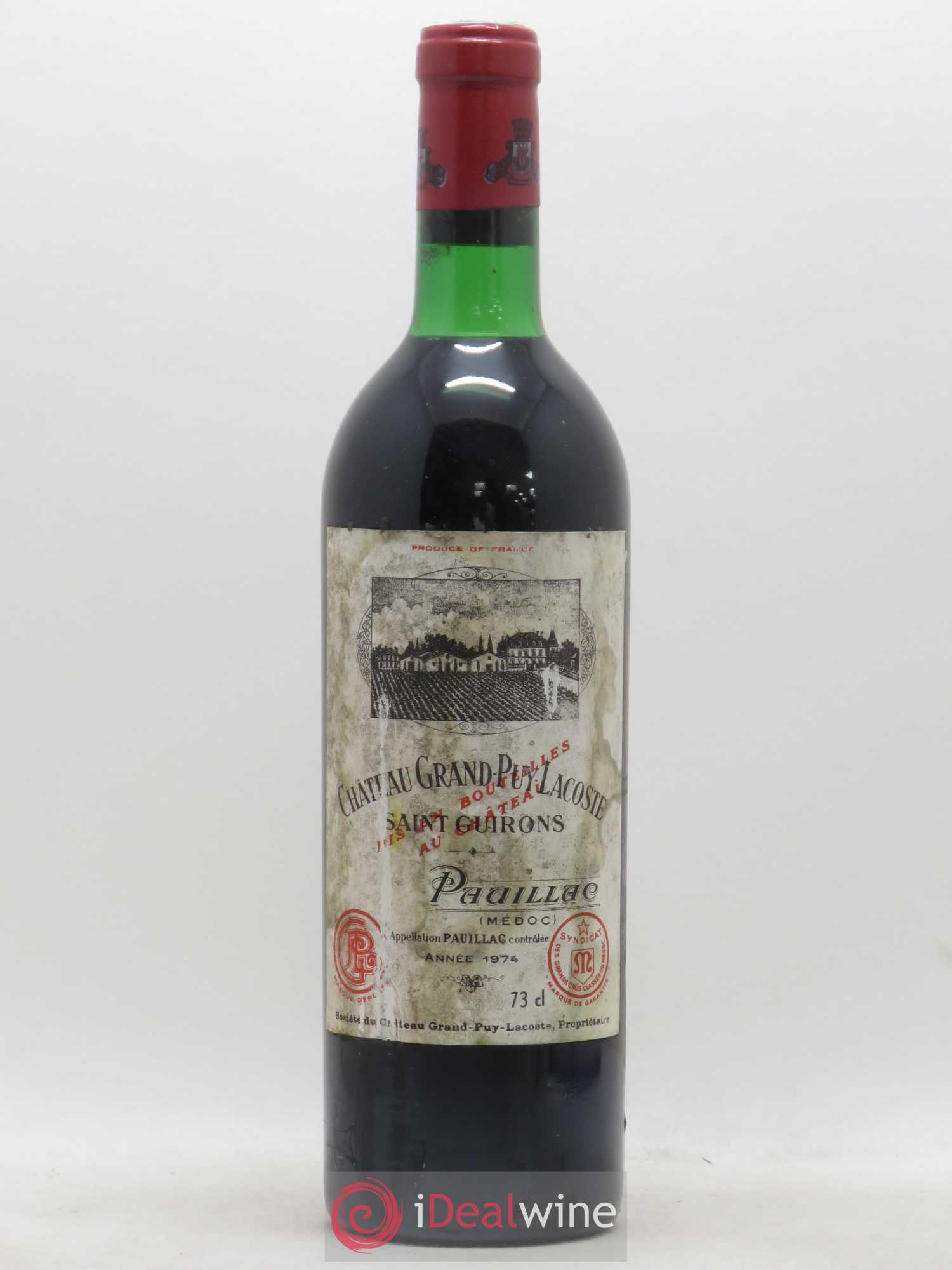 Château Grand Puy Lacoste 5ème Grand Cru Classé 1974 - Lot de 1 bouteille - 0
