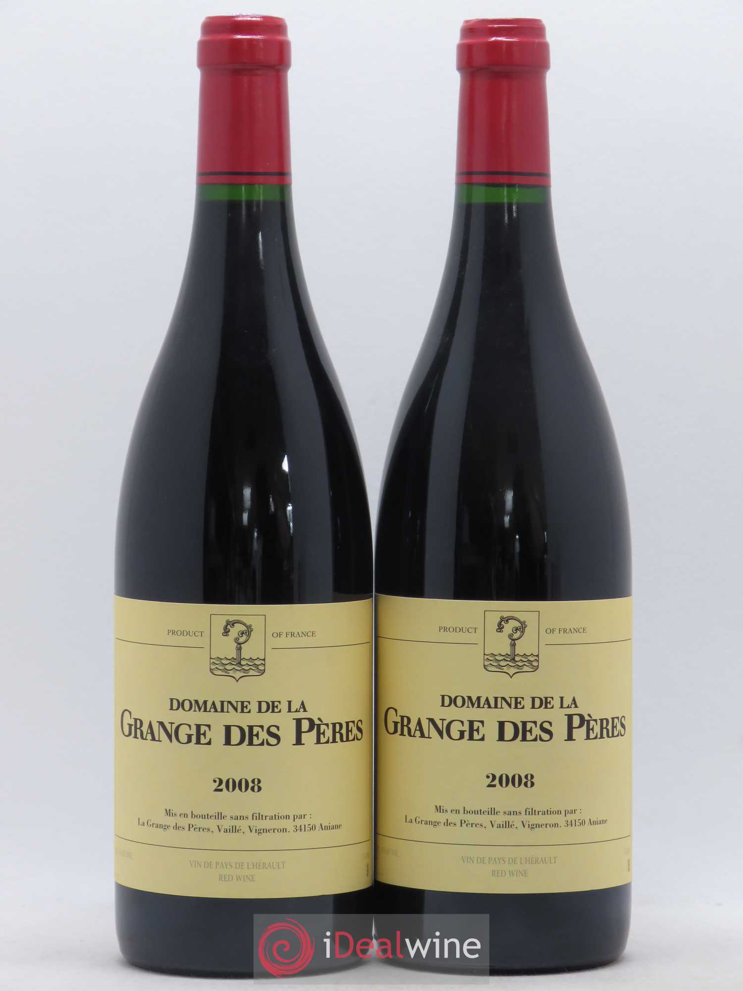 Pays d'Hérault Grange des Pères Laurent Vaillé 2008 - Lot de 2 bouteilles - 0