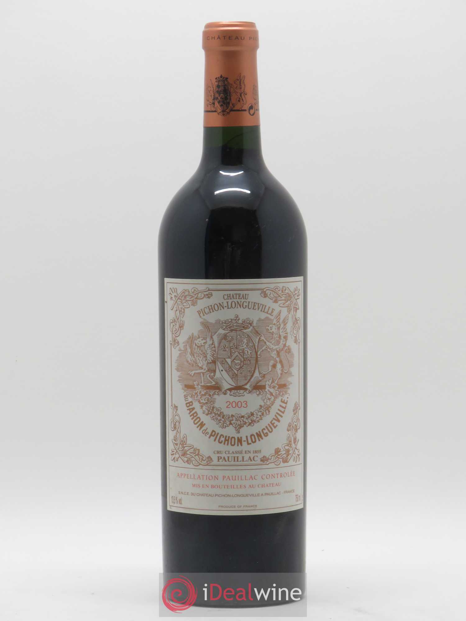 Pichon Longueville Baron 2ème Grand Cru Classé 2003 - Lot de 1 bouteille - 0