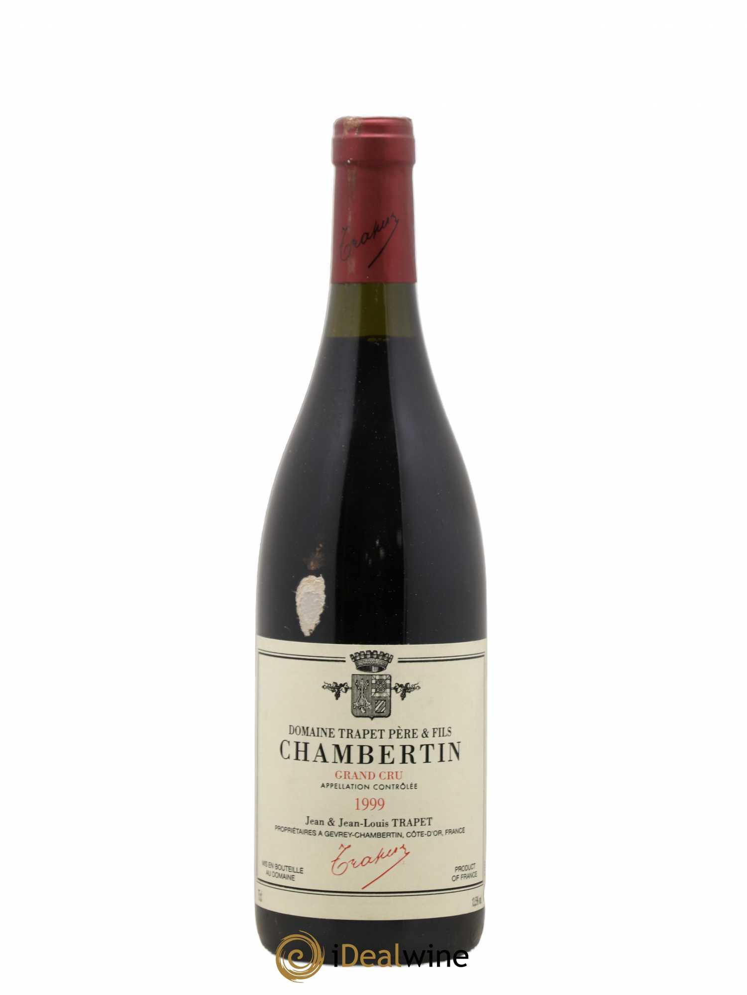 Chambertin Grand Cru Domaine Trapet 1999 - Lot de 1 bouteille - 0