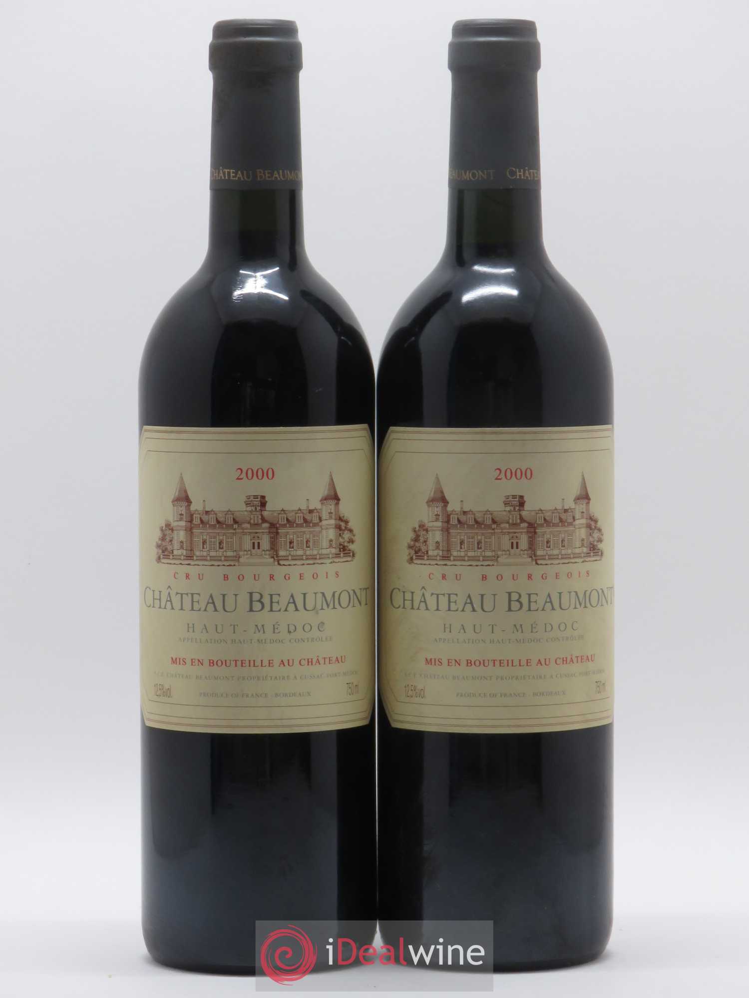 Château Beaumont Cru Bourgeois 2000 - Lot de 2 bouteilles - 0