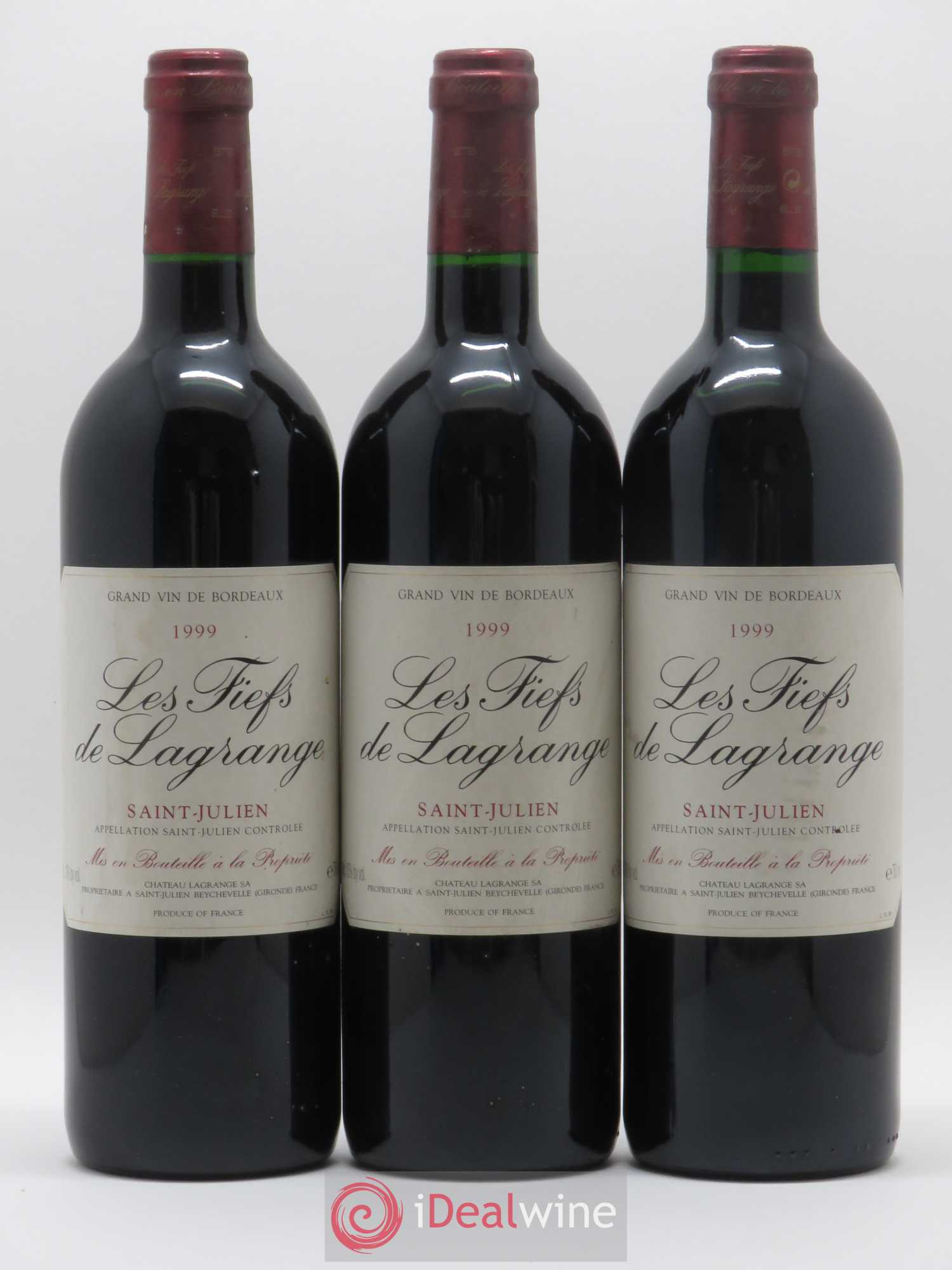 Les Fiefs de Lagrange Second Vin 1999 - Lot de 3 bouteilles - 0