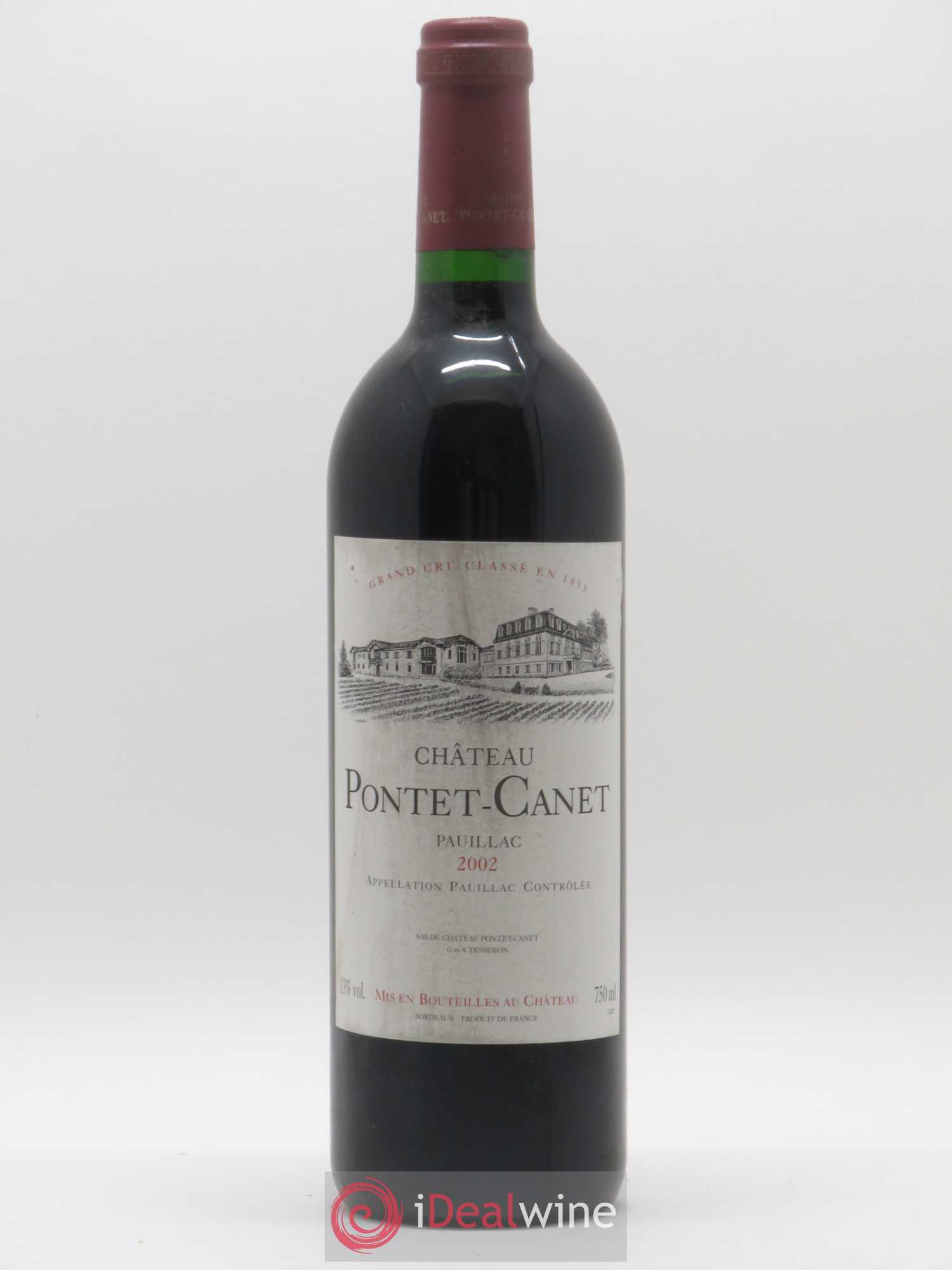 Château Pontet Canet 5ème Grand Cru Classé 2002 - Lot de 1 bouteille - 0