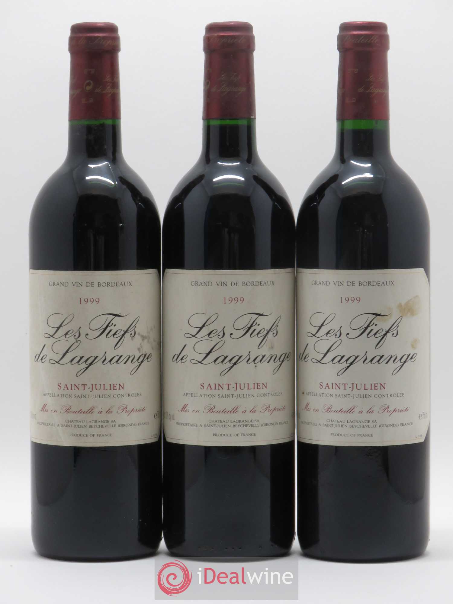 Les Fiefs de Lagrange Second Vin 1999 - Lot de 3 bouteilles - 0