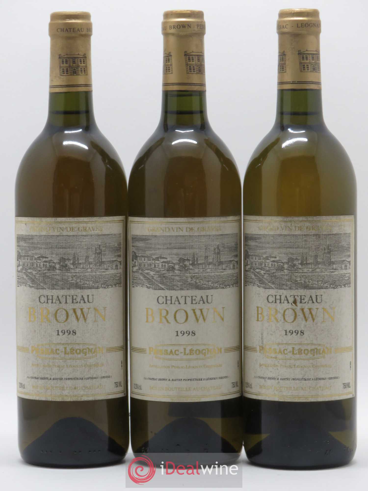 Château Brown 1998 - Lot de 3 bouteilles - 0