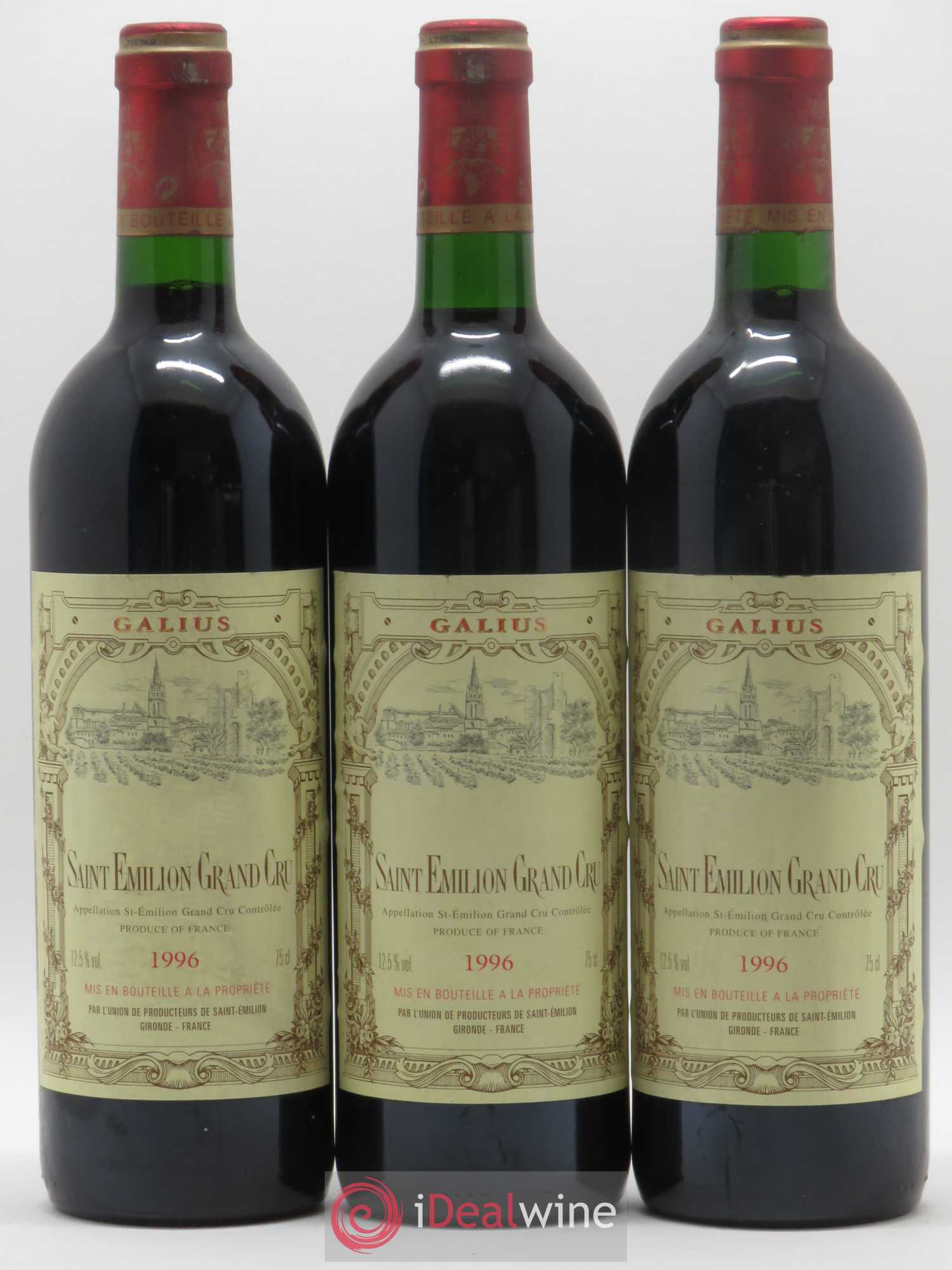 Château Galius 1996 - Lot de 3 bouteilles - 0