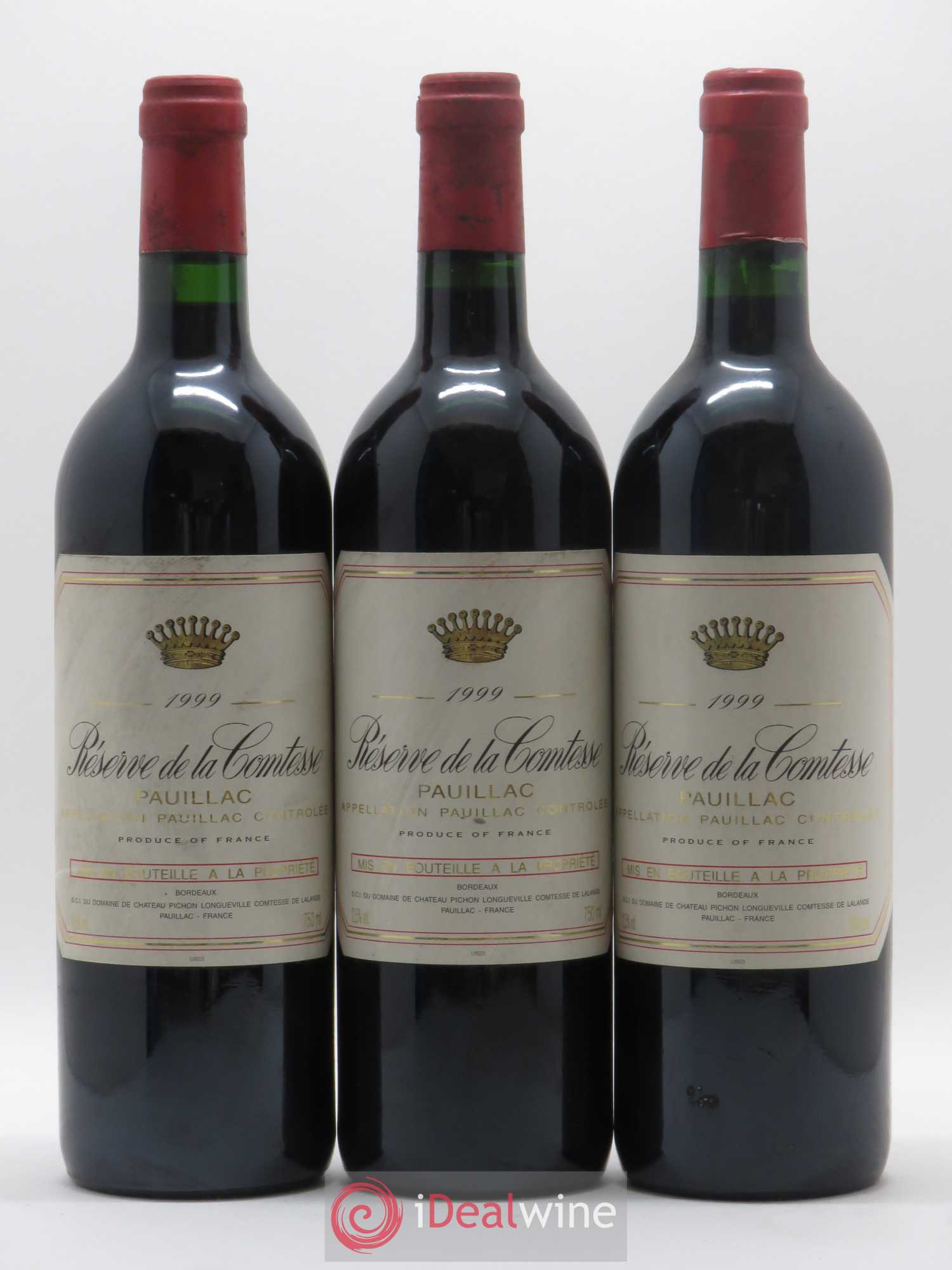 Réserve de la Comtesse Second Vin 1999 - Lot de 3 bouteilles - 0